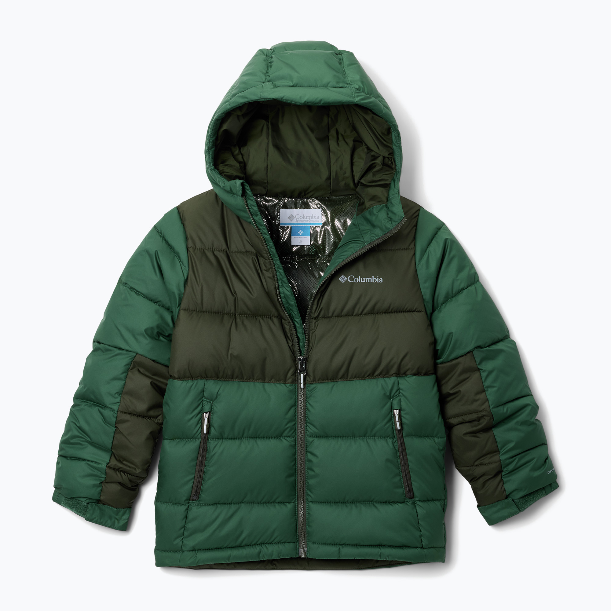 Kurtka ocieplana dziecięca Columbia Pike Lake II Hooded rain forest/greenscape 