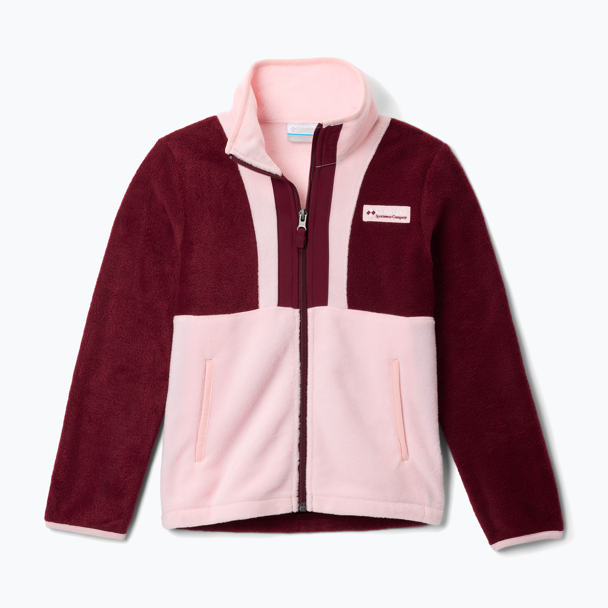 Bluza męska Columbia Back Bowl II Full Zip rich wine/satin pink 