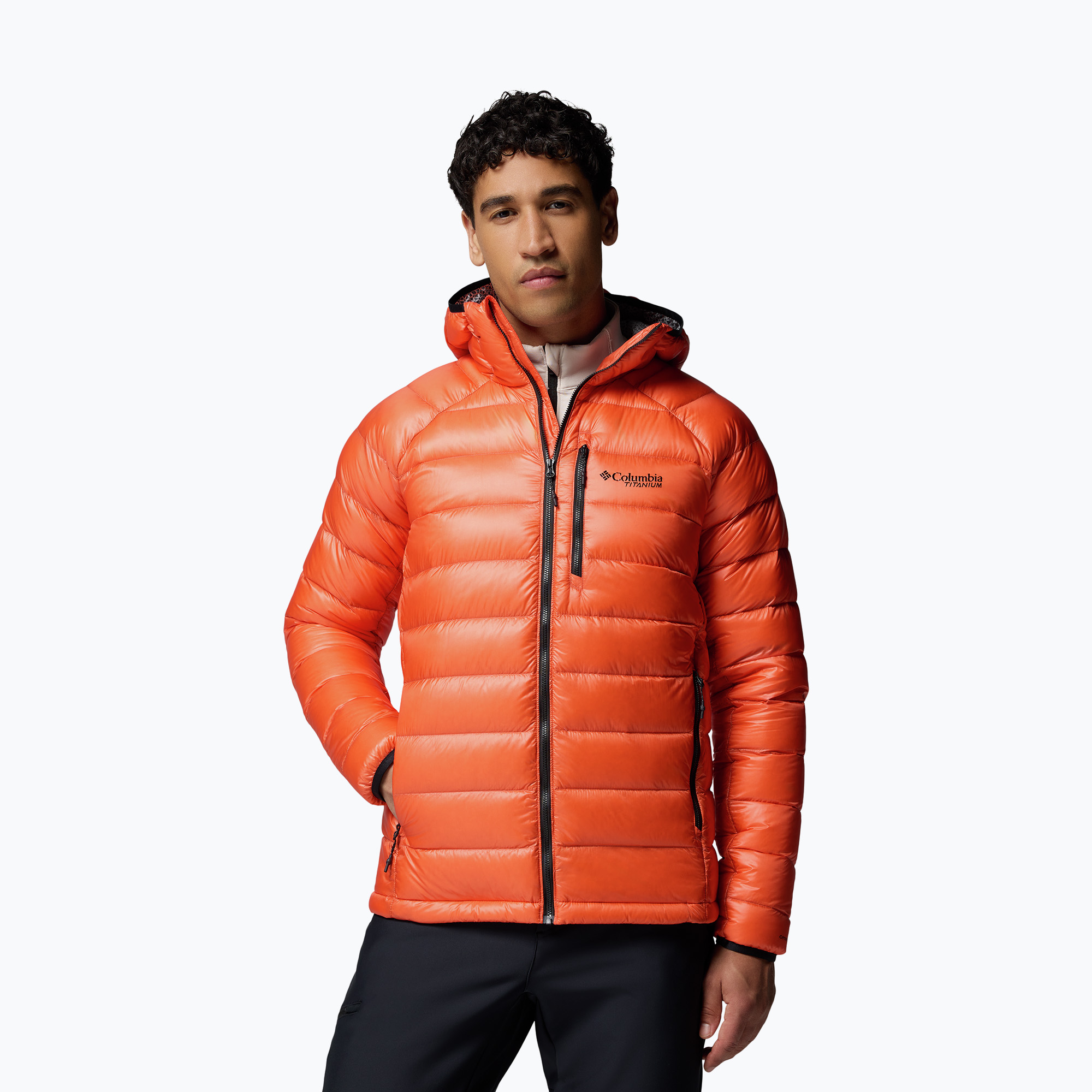 Kurtka puchowa męska Columbia Arctic Crest Down Hooded zing 
