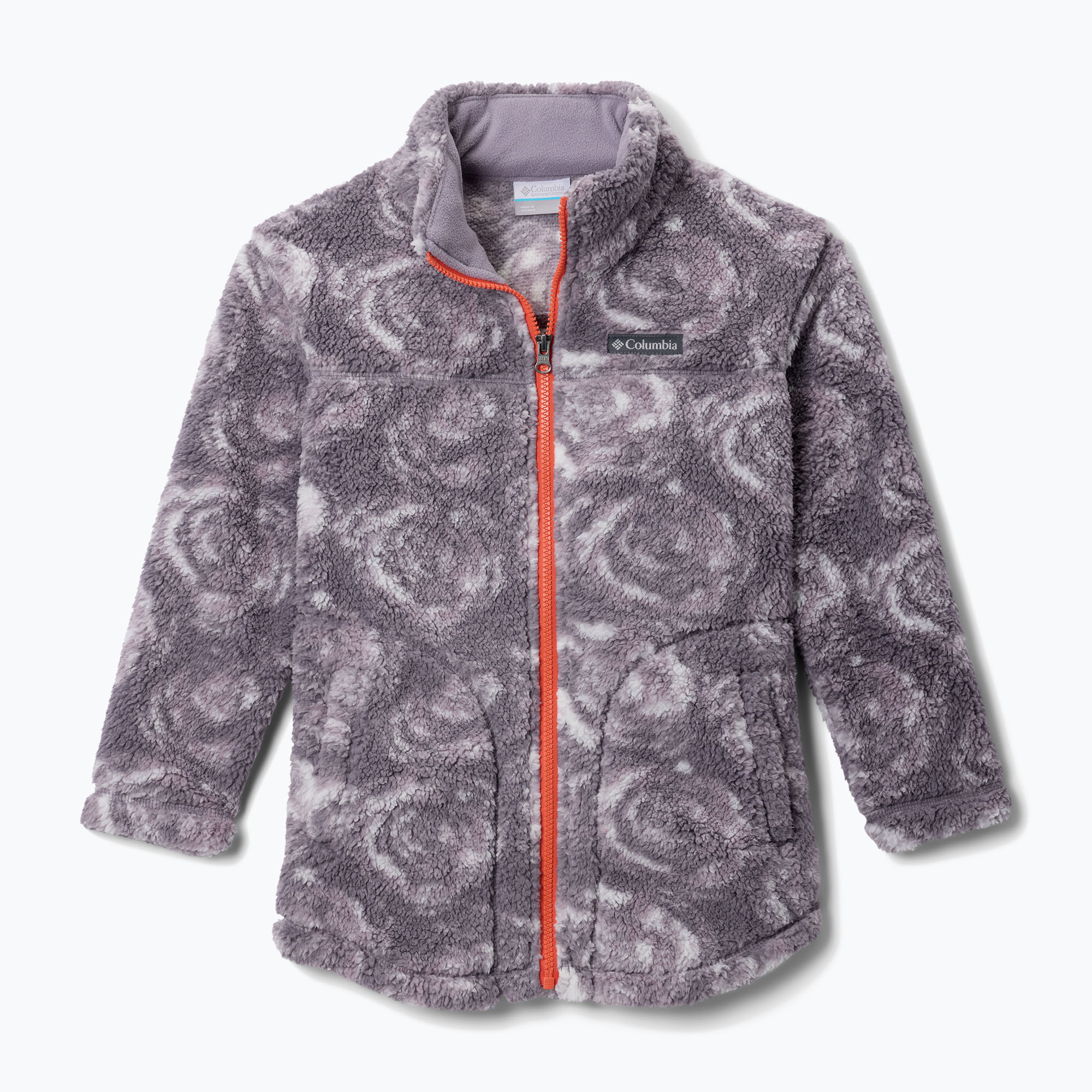 Bluza dziecięca Columbia West Bend Printed FZ shale purple rosecity 