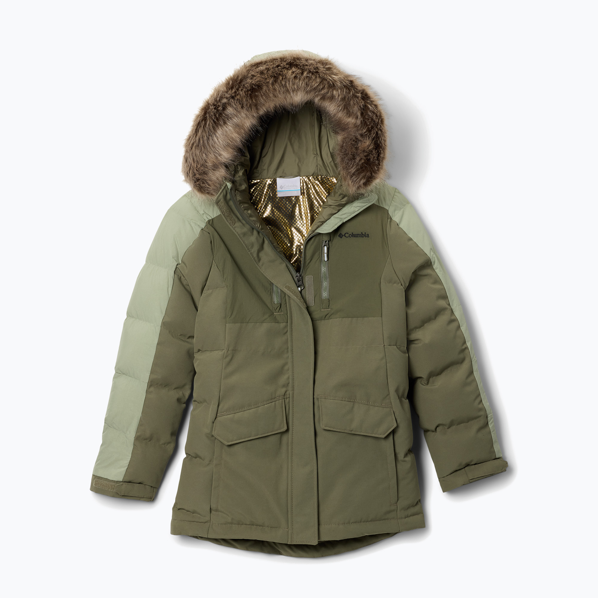 Kurtka ocieplana dziecięca Columbia Girl's Marquam Peak Fusion II stone green/safari 