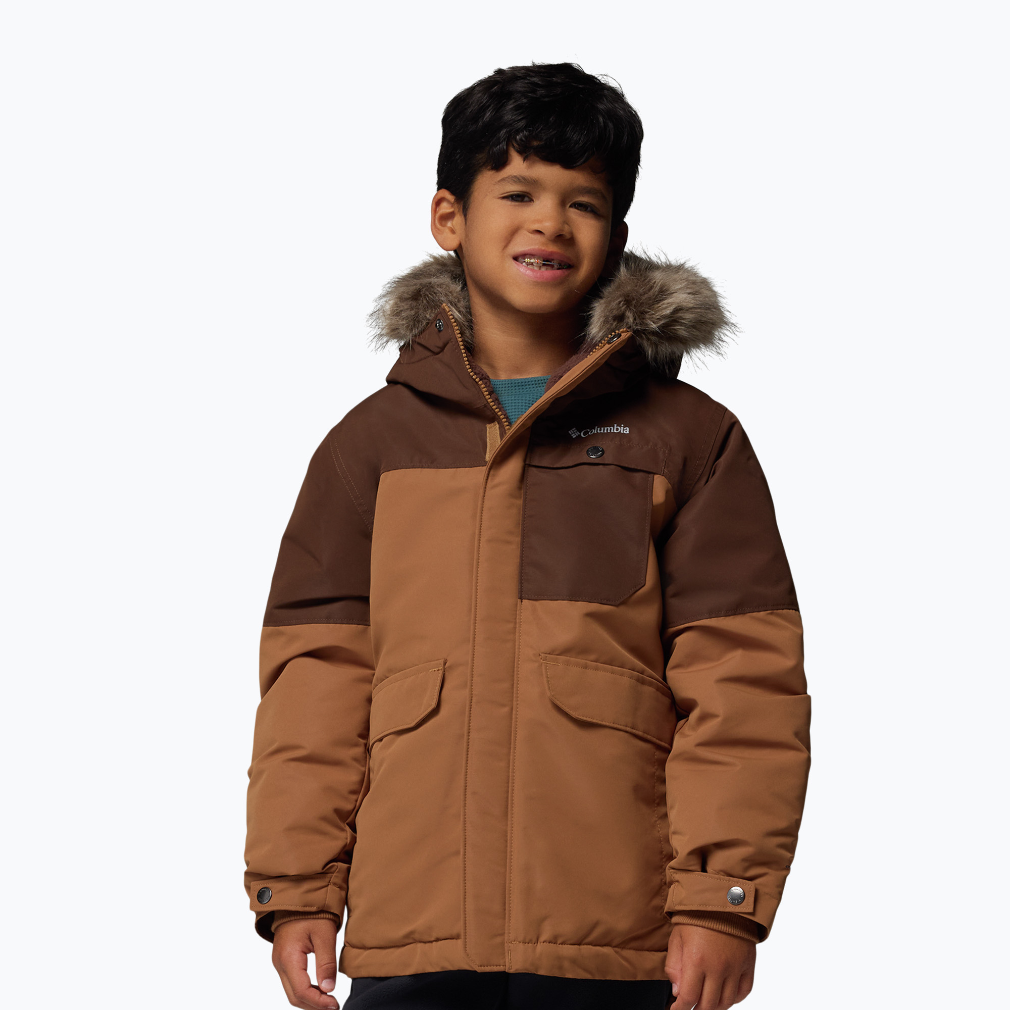 Kurtka ocieplana dziecięca Columbia Nordic Strider II camel brown/tobacco 