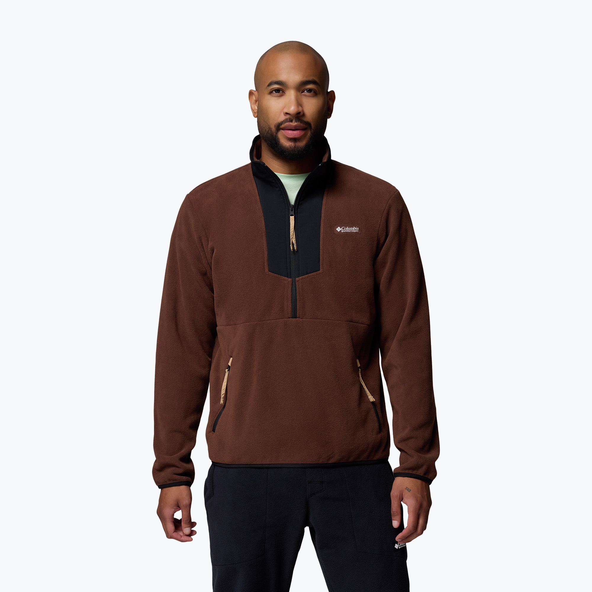 Bluza męska Columbia Sequoia Grove Half Zip Fleece tobacco/black 