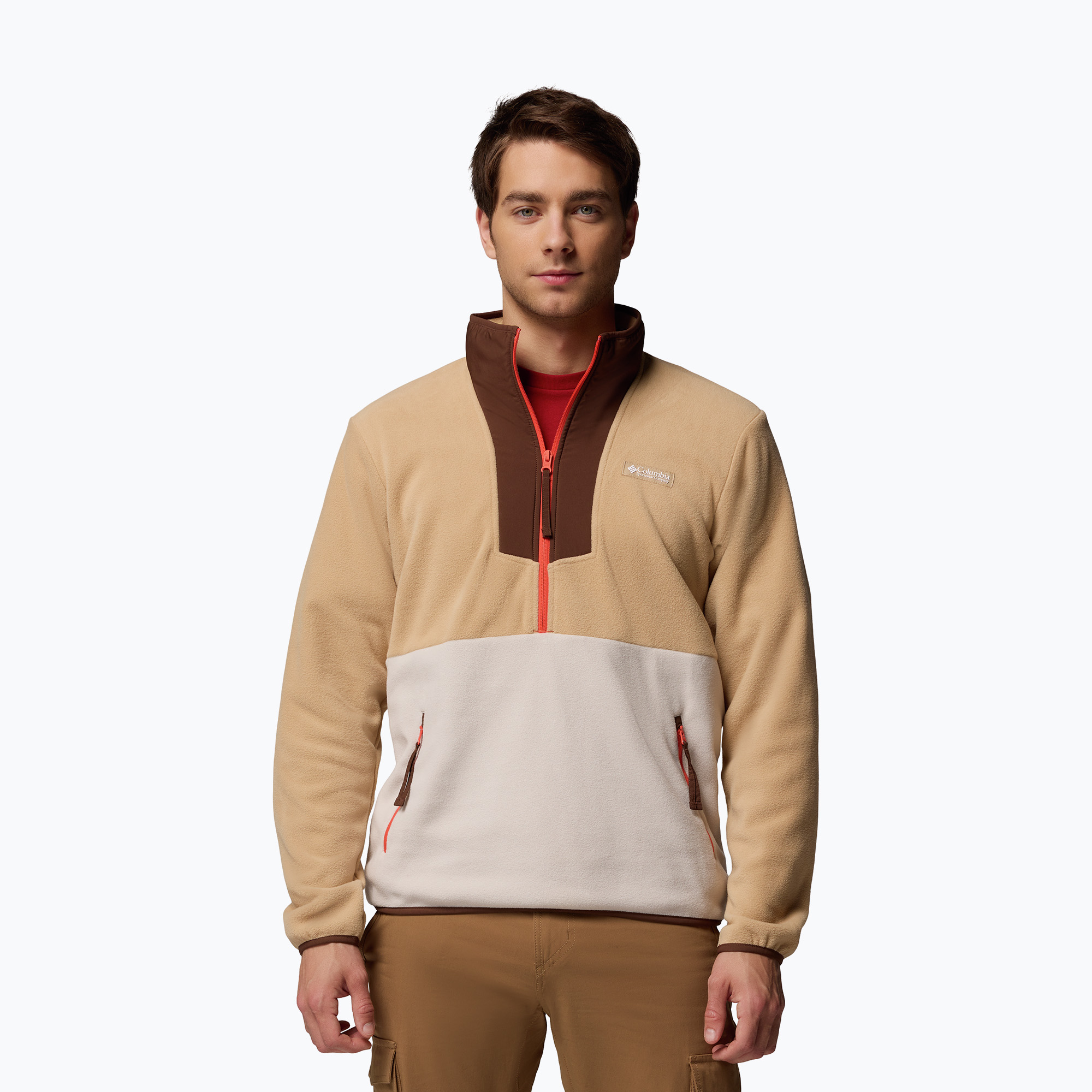 Bluza męska Columbia Sequoia Grove Half Zip Fleece canoe/dark stone/tobacco