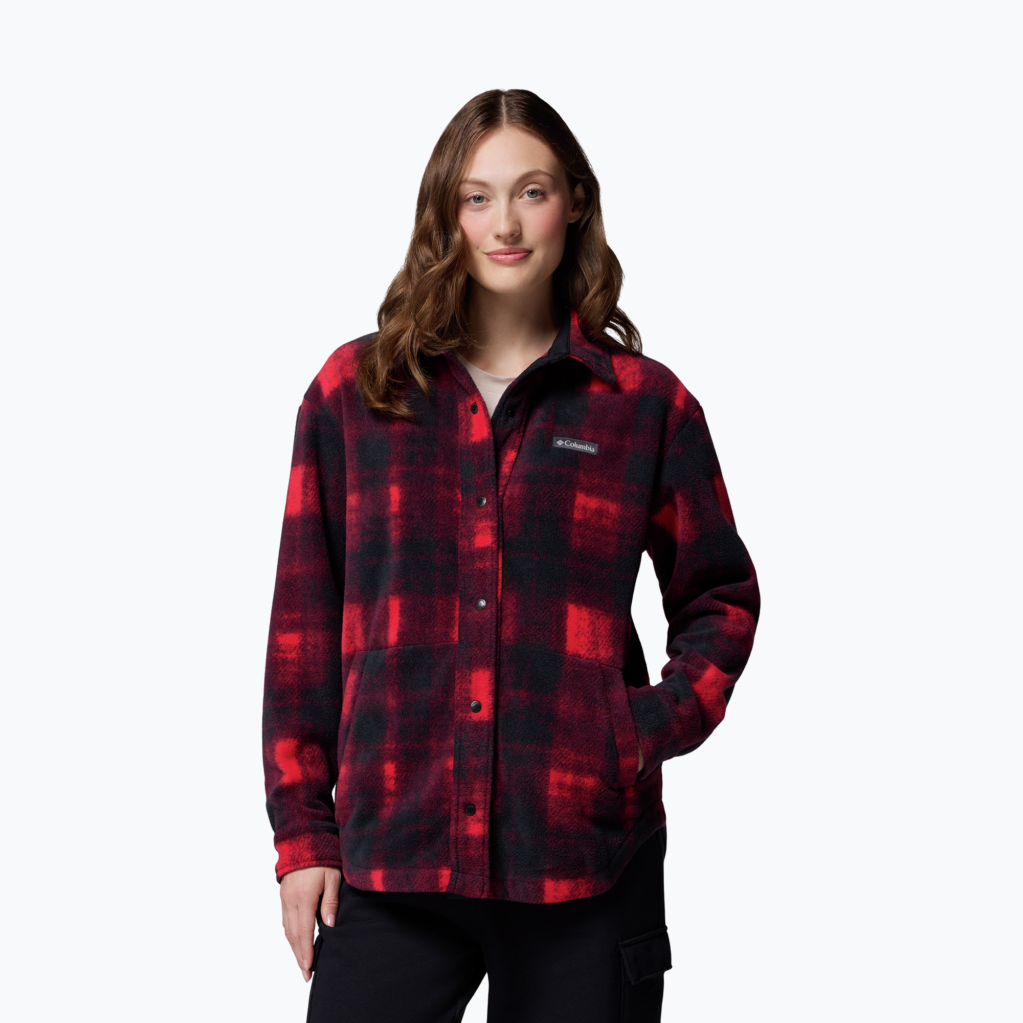 Koszula damska Columbia Benton Springs mountain red omblur tonal 