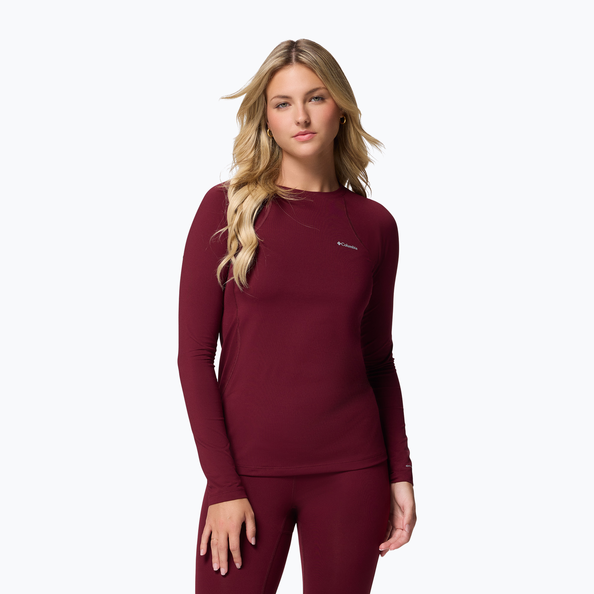 Longsleeve termoaktywny damski Columbia Midweight Stretch rich wine 