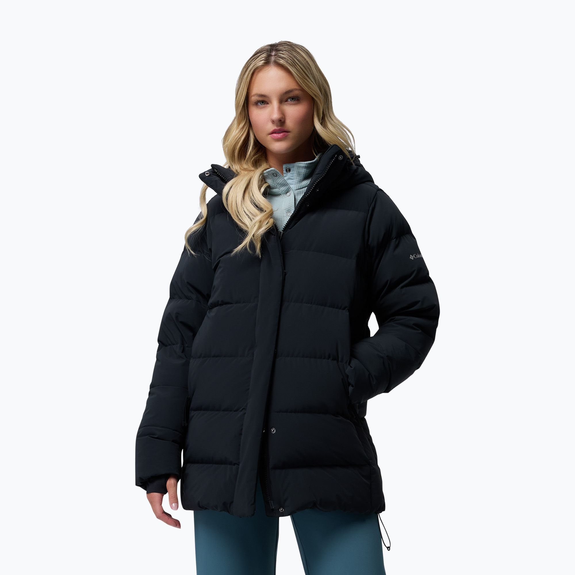 Kurtka puchowa damska Columbia Amaze Puff Mid Hooded black 
