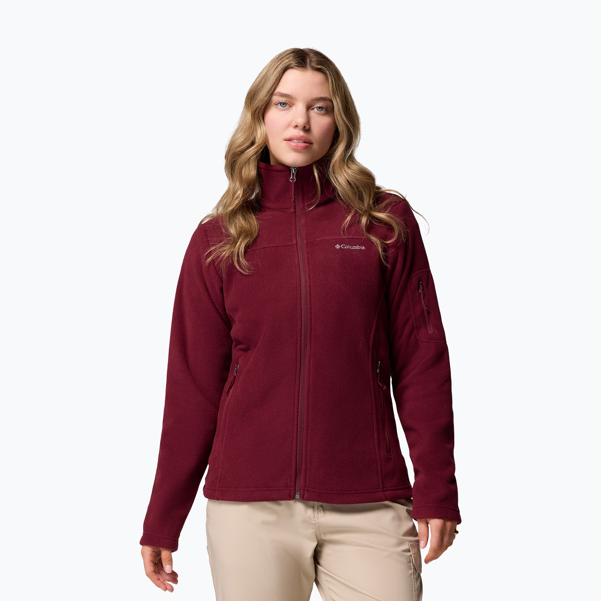 Bluza polarowa damska Columbia Fast Trek II rich wine 