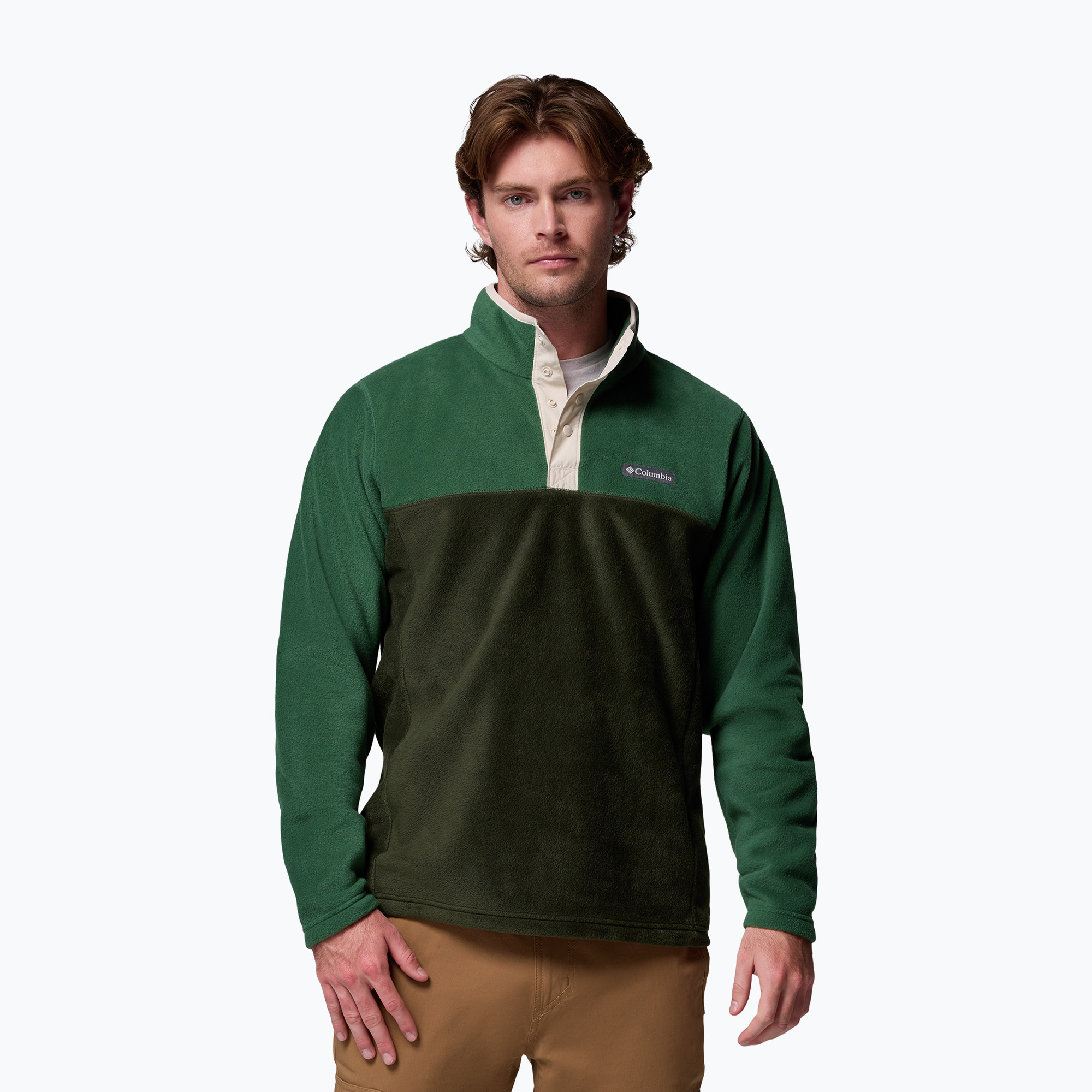 Bluza męska Columbia Steens Mountain Half Snap II greenscape/rainforest 