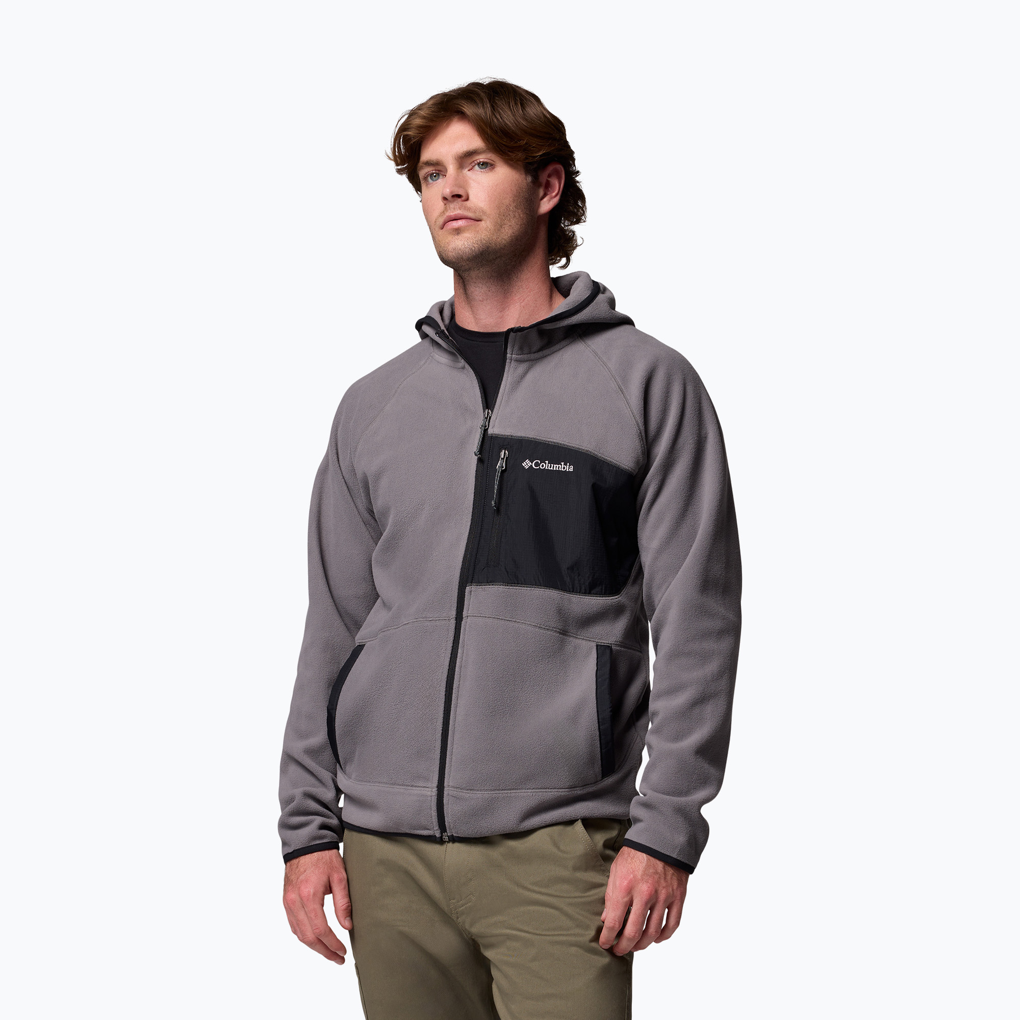 Bluza męska Columbia Fast Trek Overlay Hooded city grey/black 