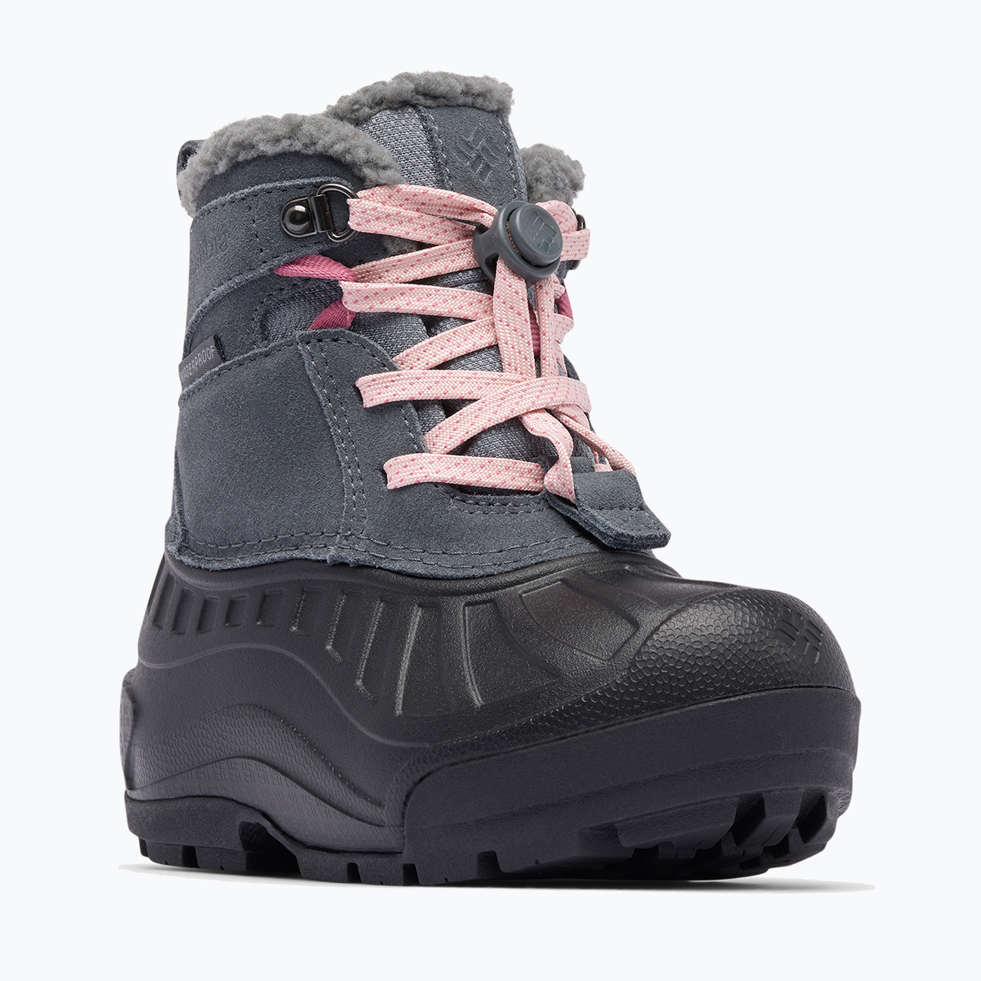 Śniegowce dziecięce Columbia Youth Powderbug Alpine graphite/pink haze 