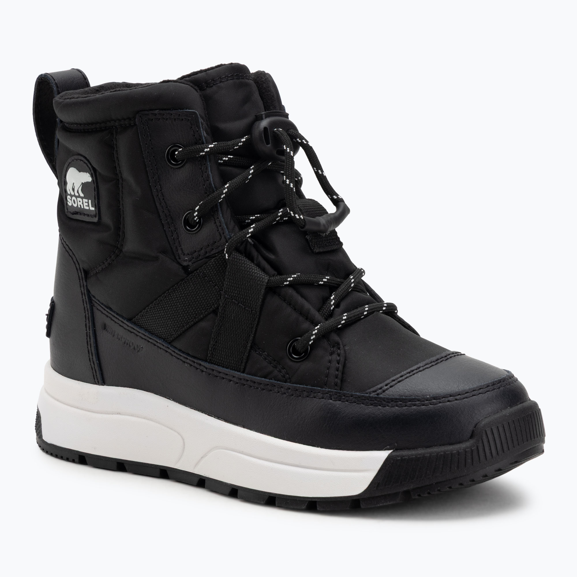 Śniegowce dziecięce Sorel Youth Whitney Mid Wp black/sea salt 