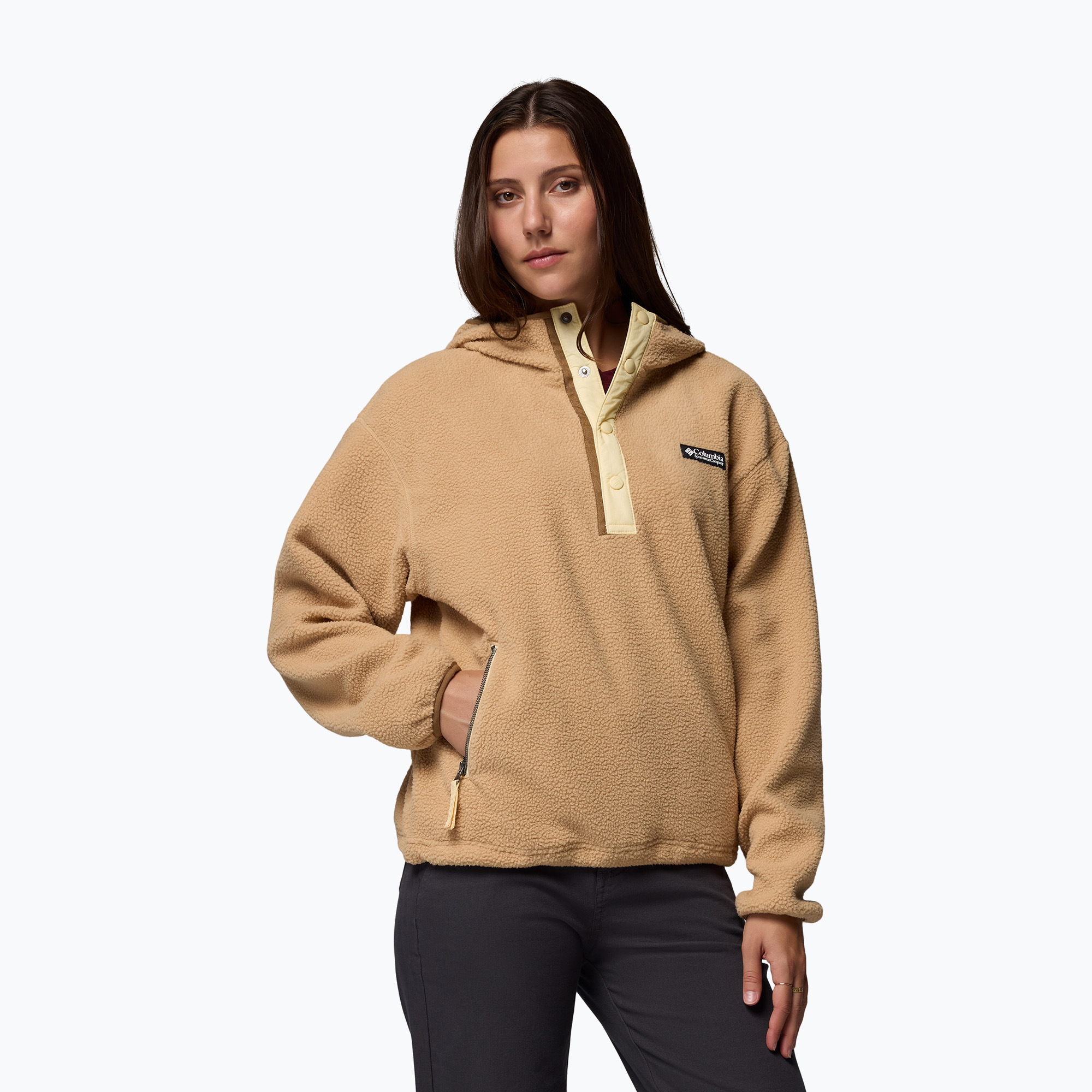Bluza polarowa damska Columbia Helvetia II Hoodie canoe 