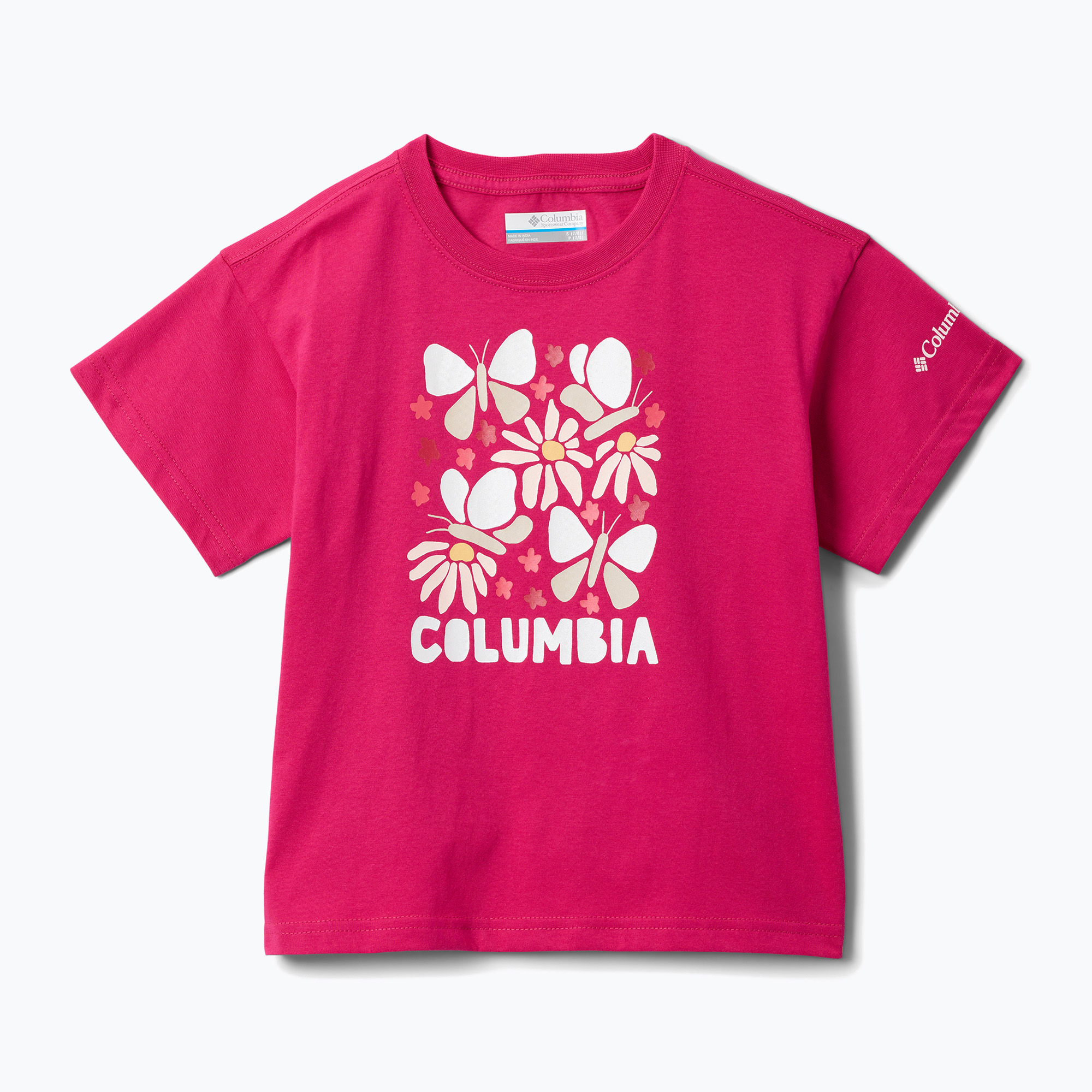 Детска тениска Columbia Mission Lake II SS Graphic guava pink/floral frenzy