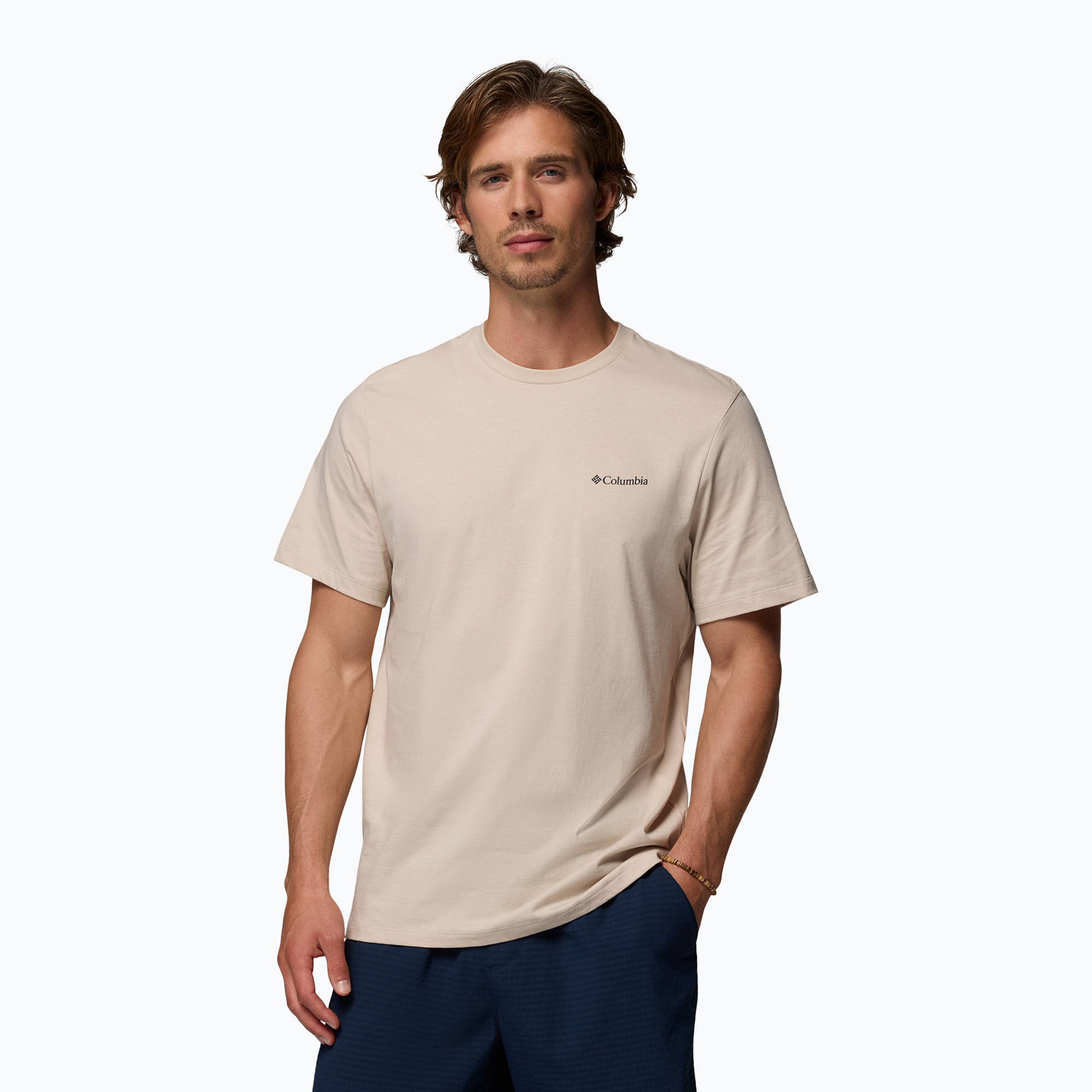 Мъжка тениска Columbia CSC Basic Logo Back Tee dark stone linework c badge
