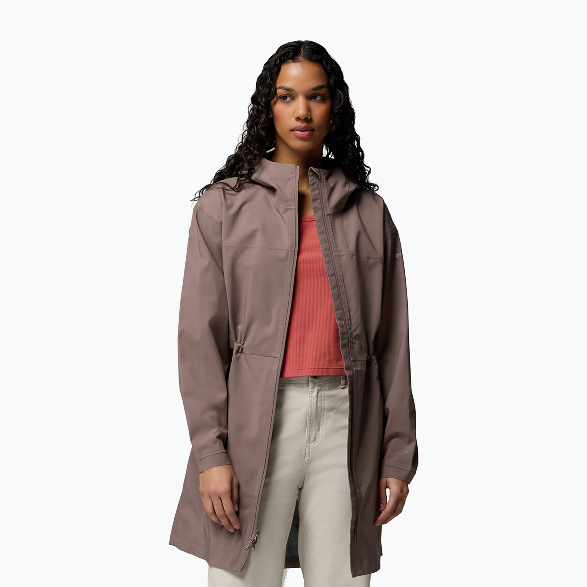 Płaszcz przeciwdeszczowy damski Columbia Weekend Adventure II Long Shell iron 