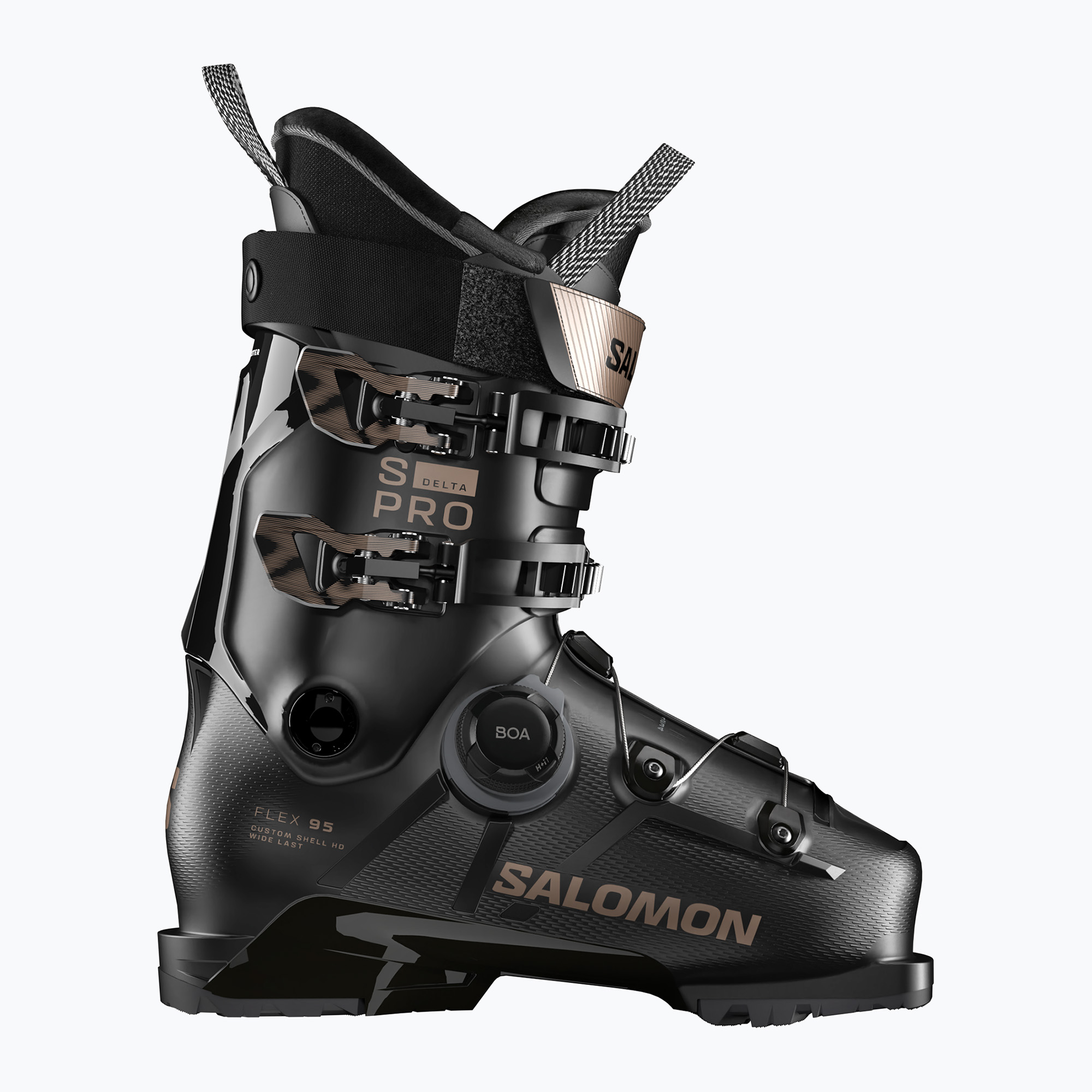 Damen-Skischuhe Salomon S/Pro Delta Boa 95 W GW black/black/pink gold metallic (S/Pro Delta Boa 95 W GW L47933000)