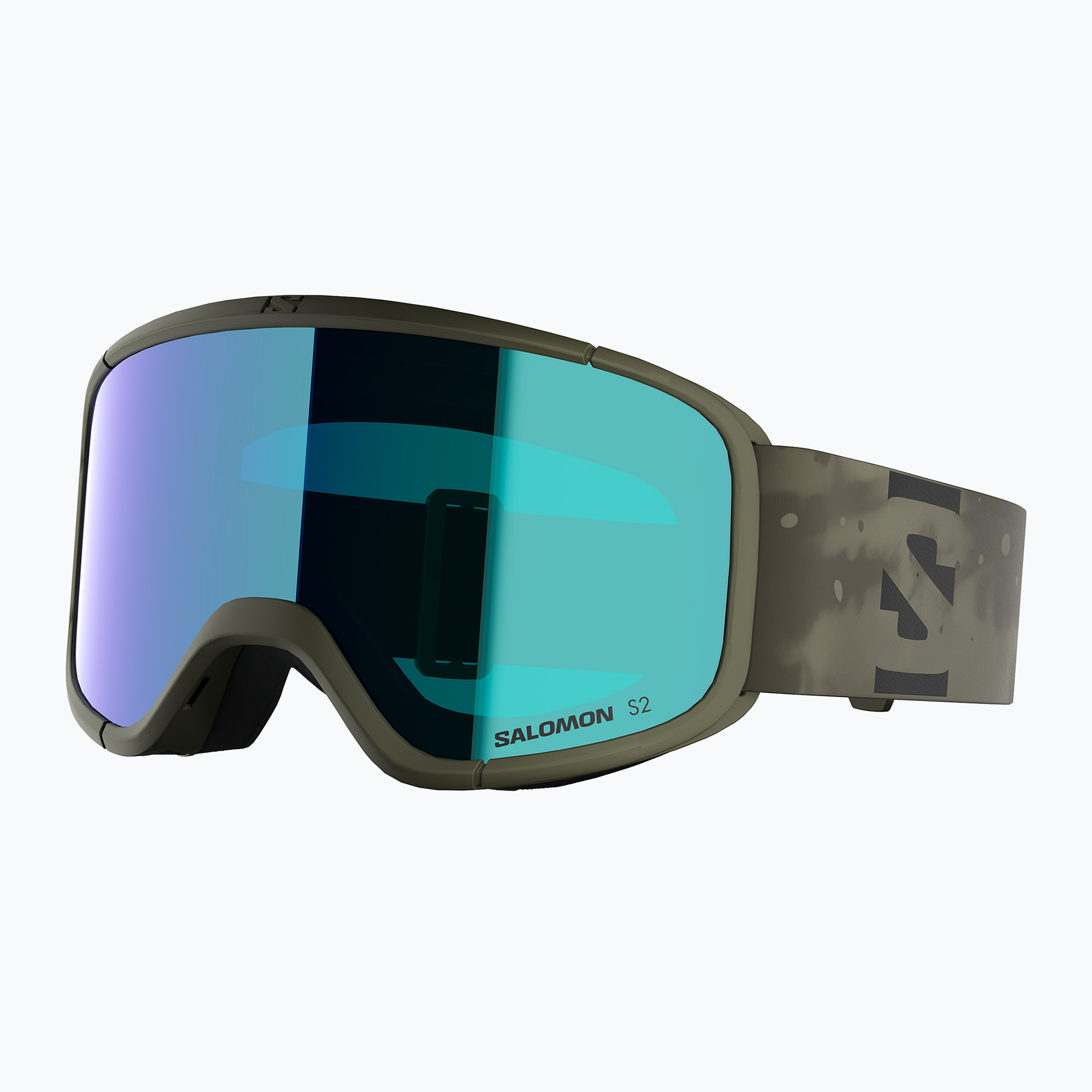 Скиорска маска Salomon Aksium 2.0 S olive night/ml mid blue