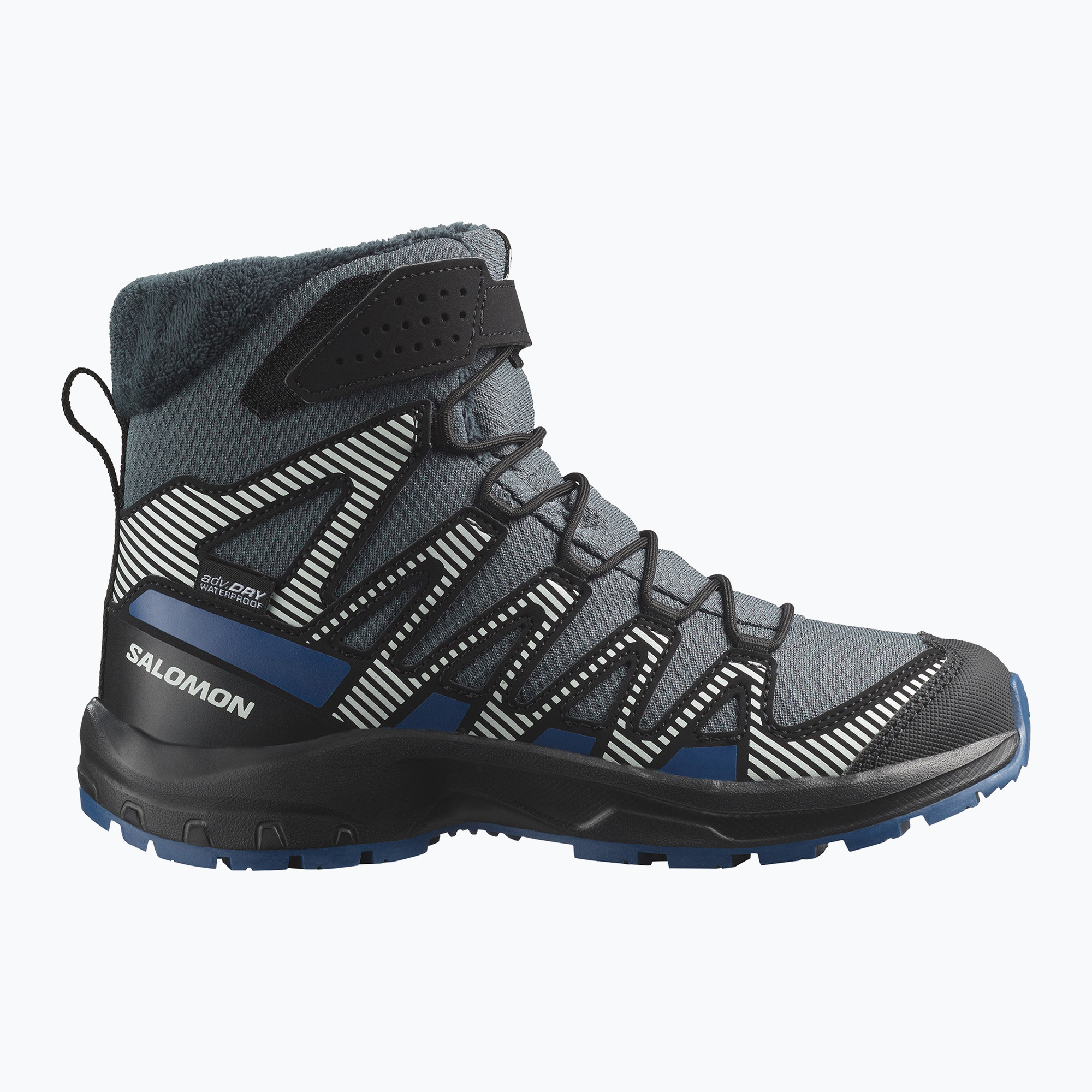 Buty turystyczne dziecięce Salomon XA Pro V8 Winter Waterproof turbulence/black/dark blue