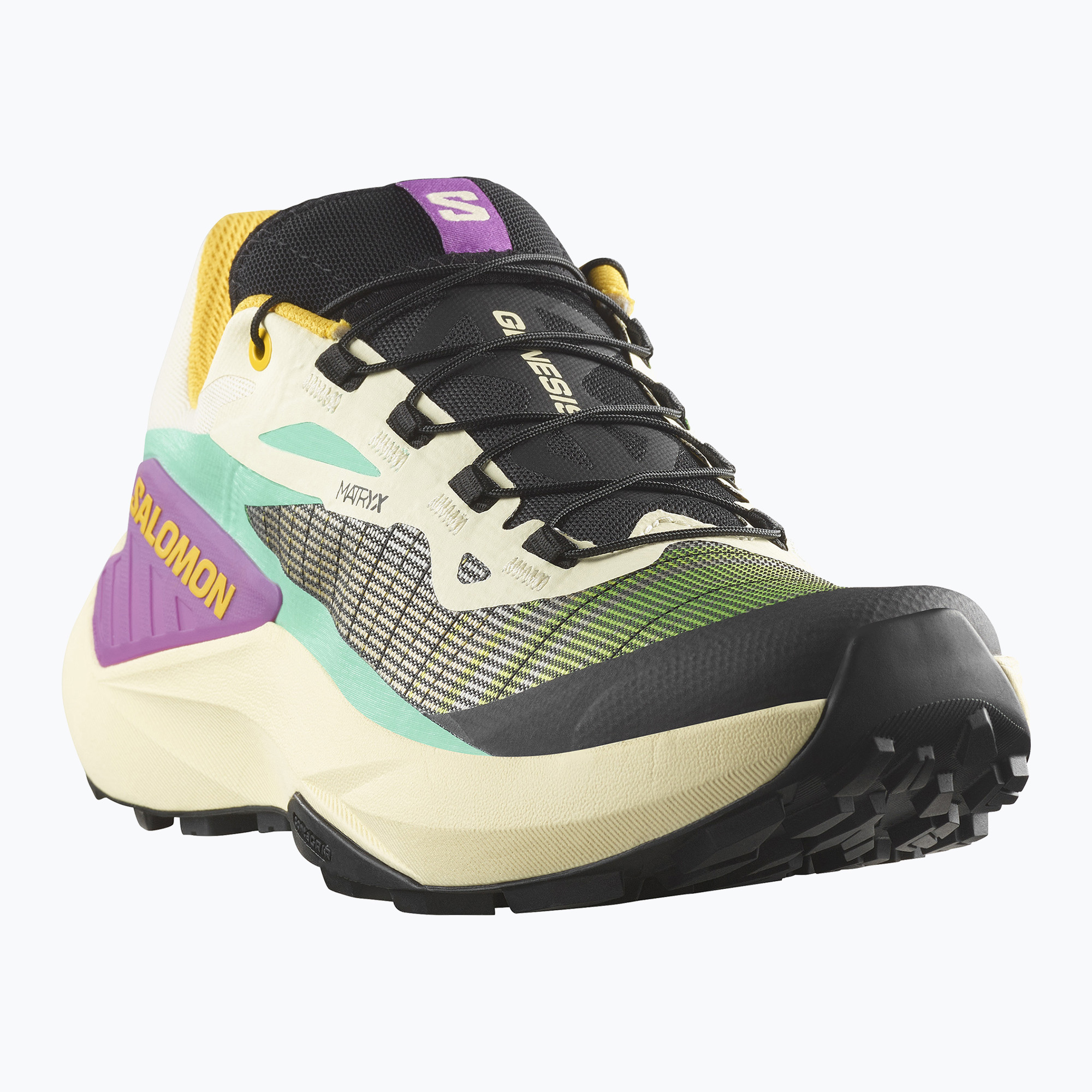 Buty do biegania damskie Salomon Genesis transparent yellow/black/willowherb 