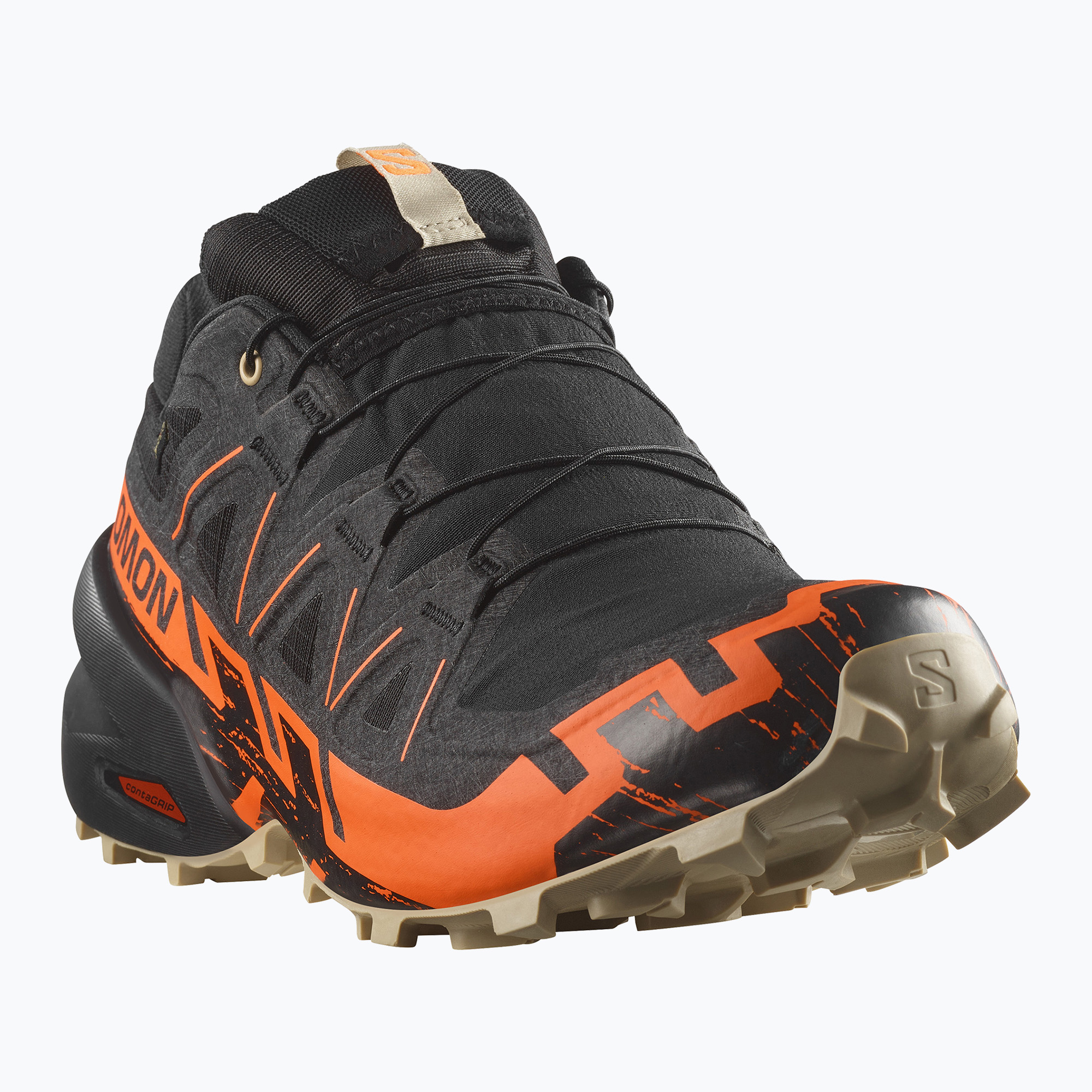 Buty do biegania męskie Salomon Speedcross 6 GTX black/shocking orange/white pepper 