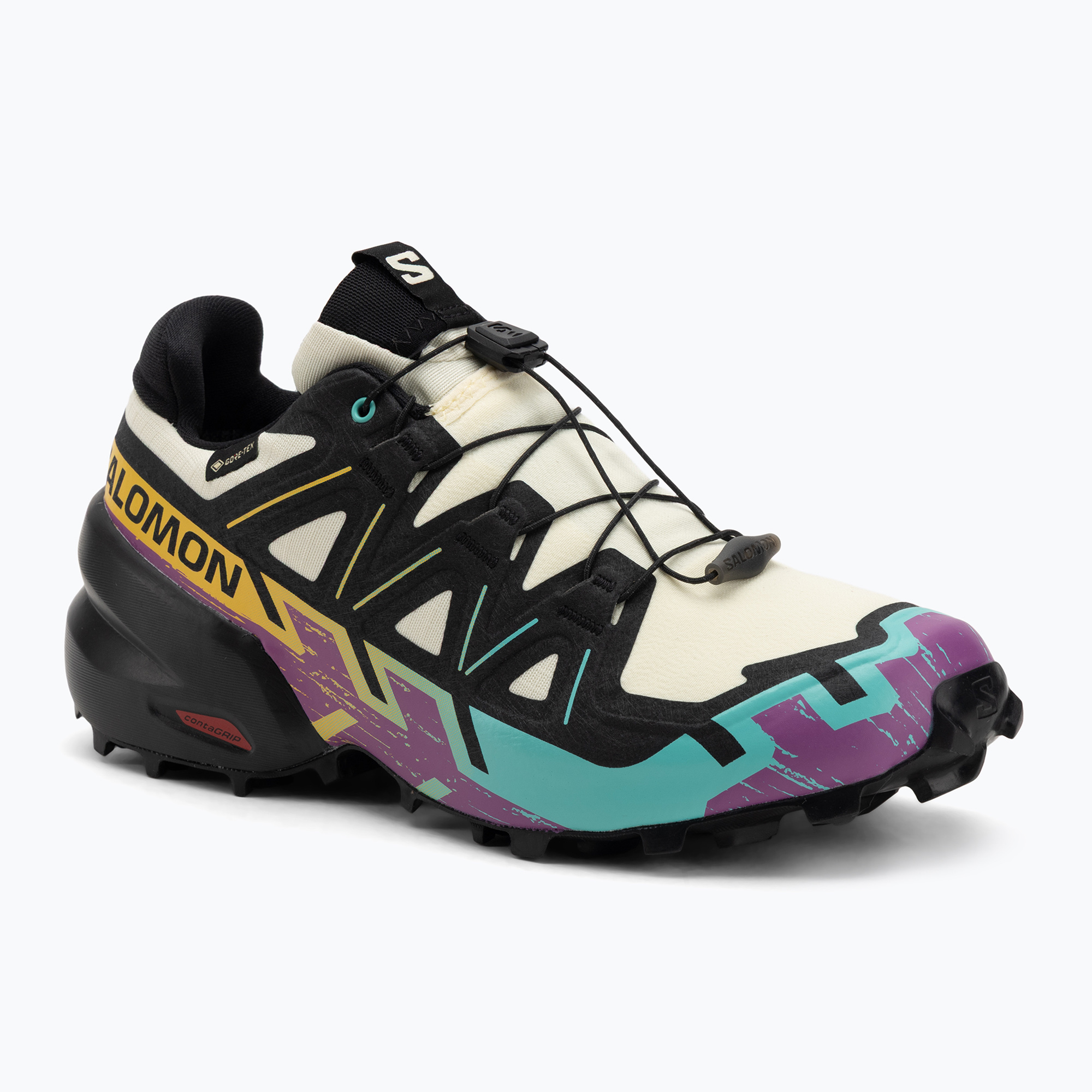 Buty do biegania męskie Salomon Speedcross 6 GTX transparent yellow/black/waterfall 