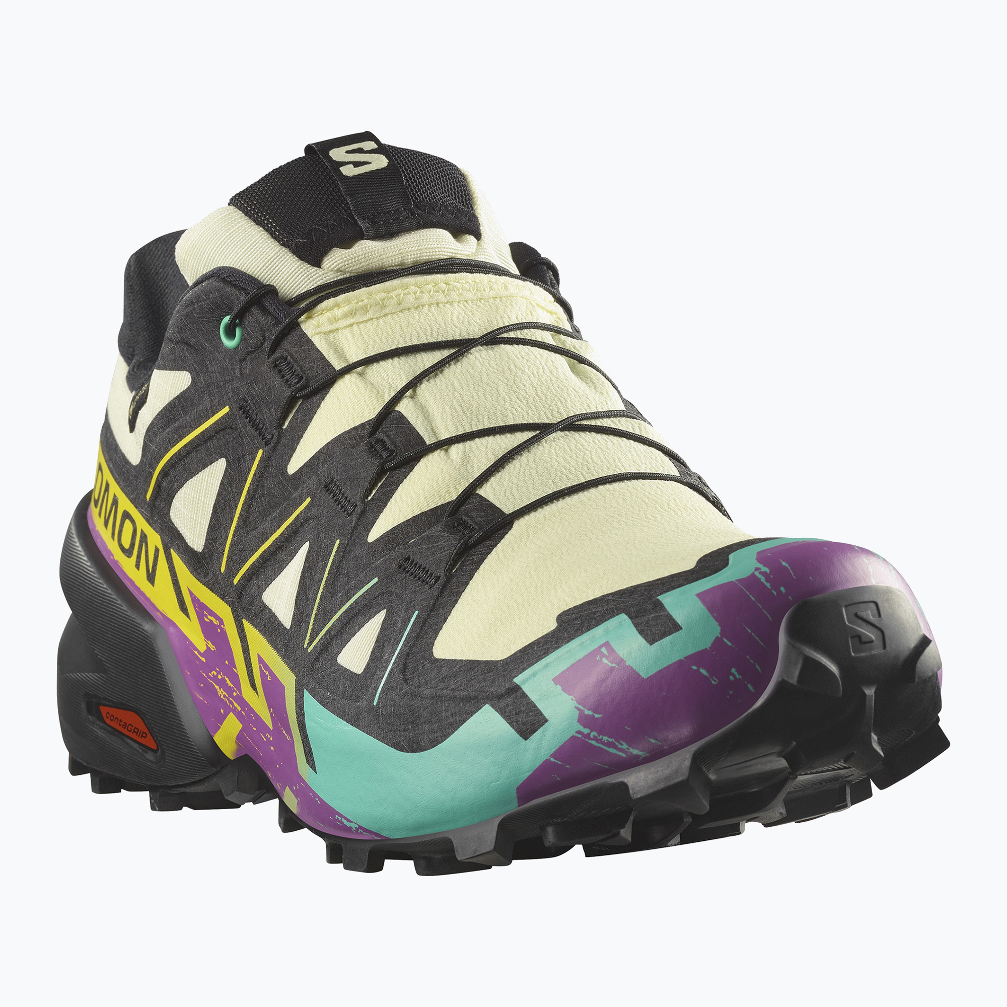 Buty do biegania męskie Salomon Speedcross 6 GTX transparent yellow/black/waterfall 