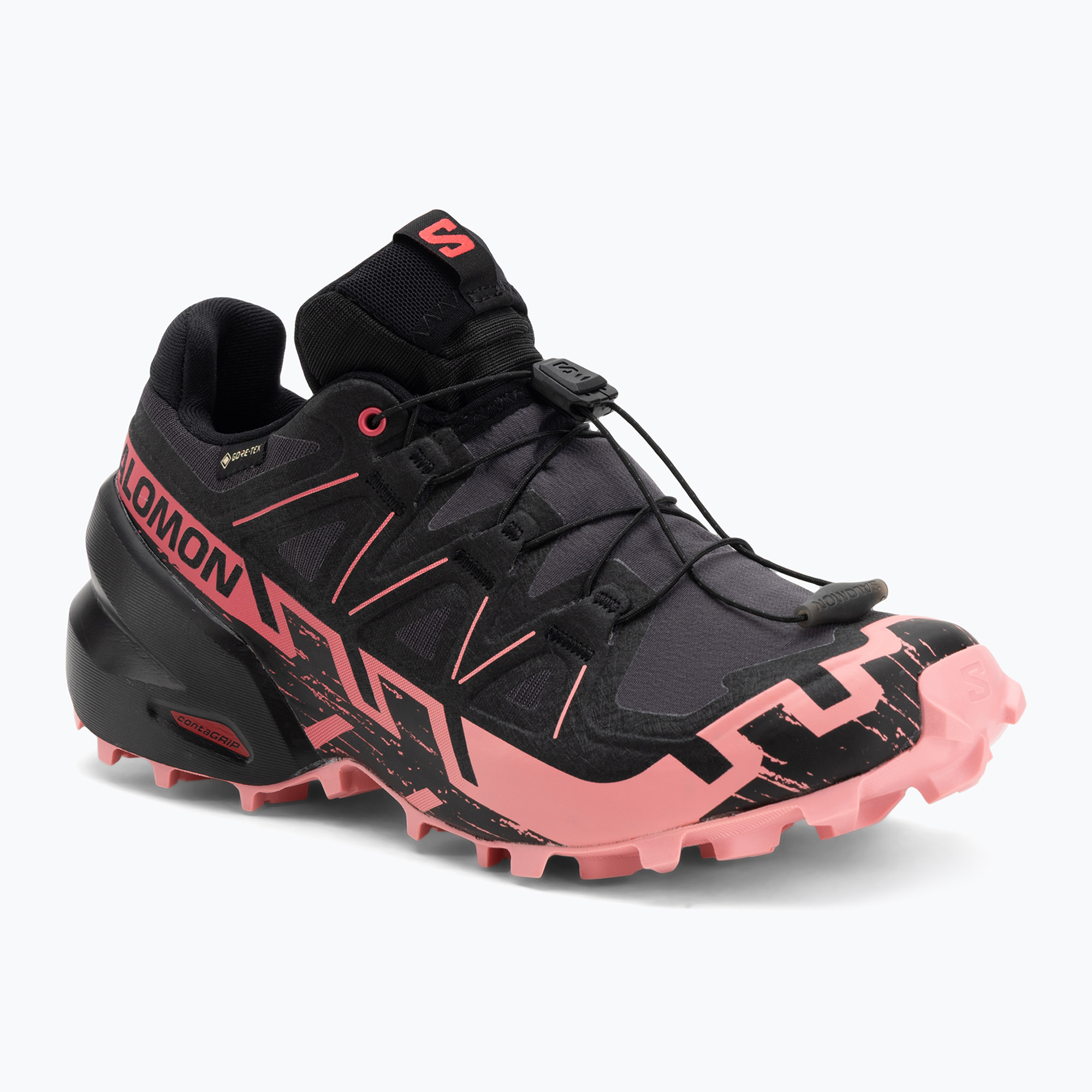 Dámske bežecké topánky Salomon Speedcross 6 GTX nine iron/black/flamingo pink (Speedcross 6 GTX L47880400)
