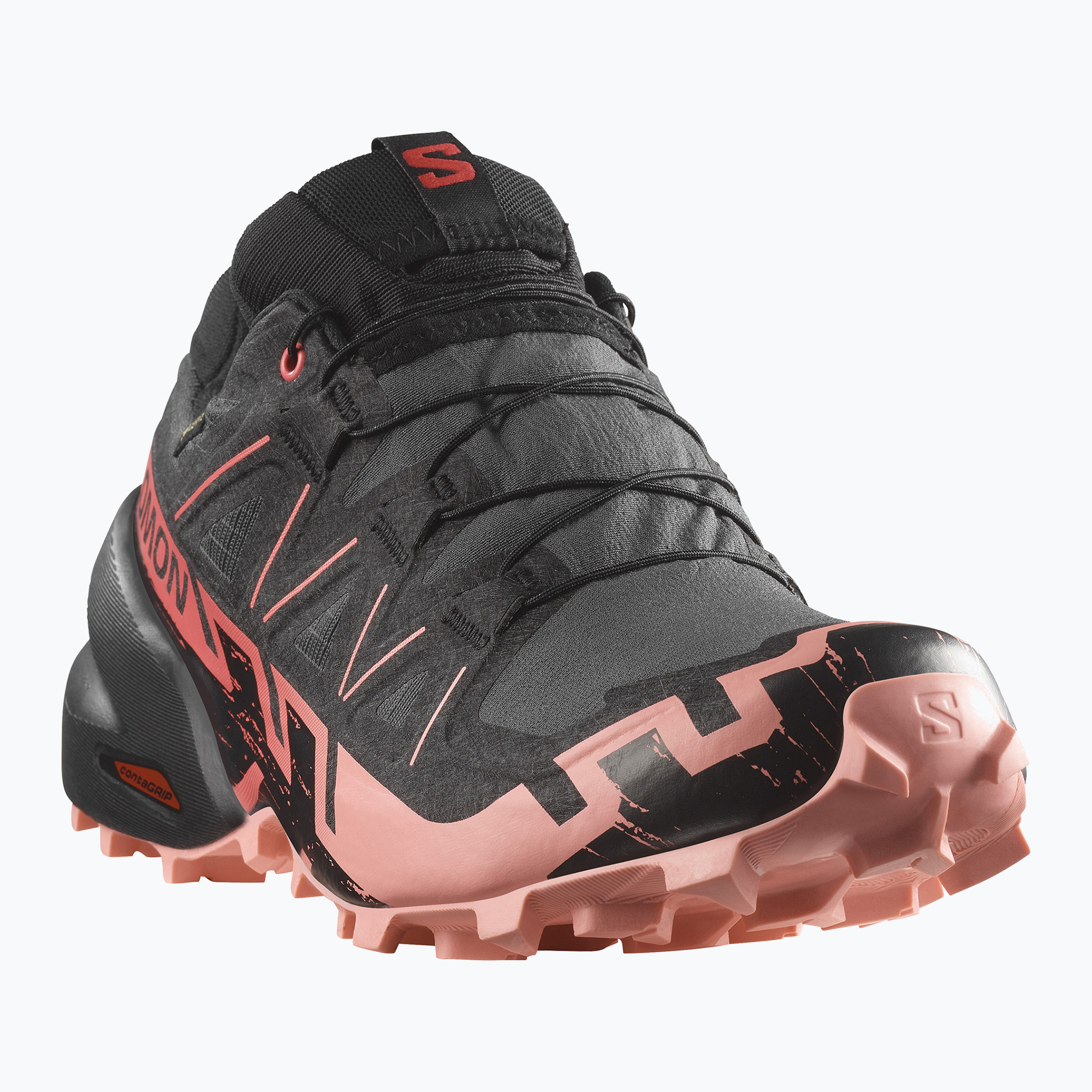 Buty do biegania damskie Salomon Speedcross 6 GTX nine iron/black/flamingo pink 