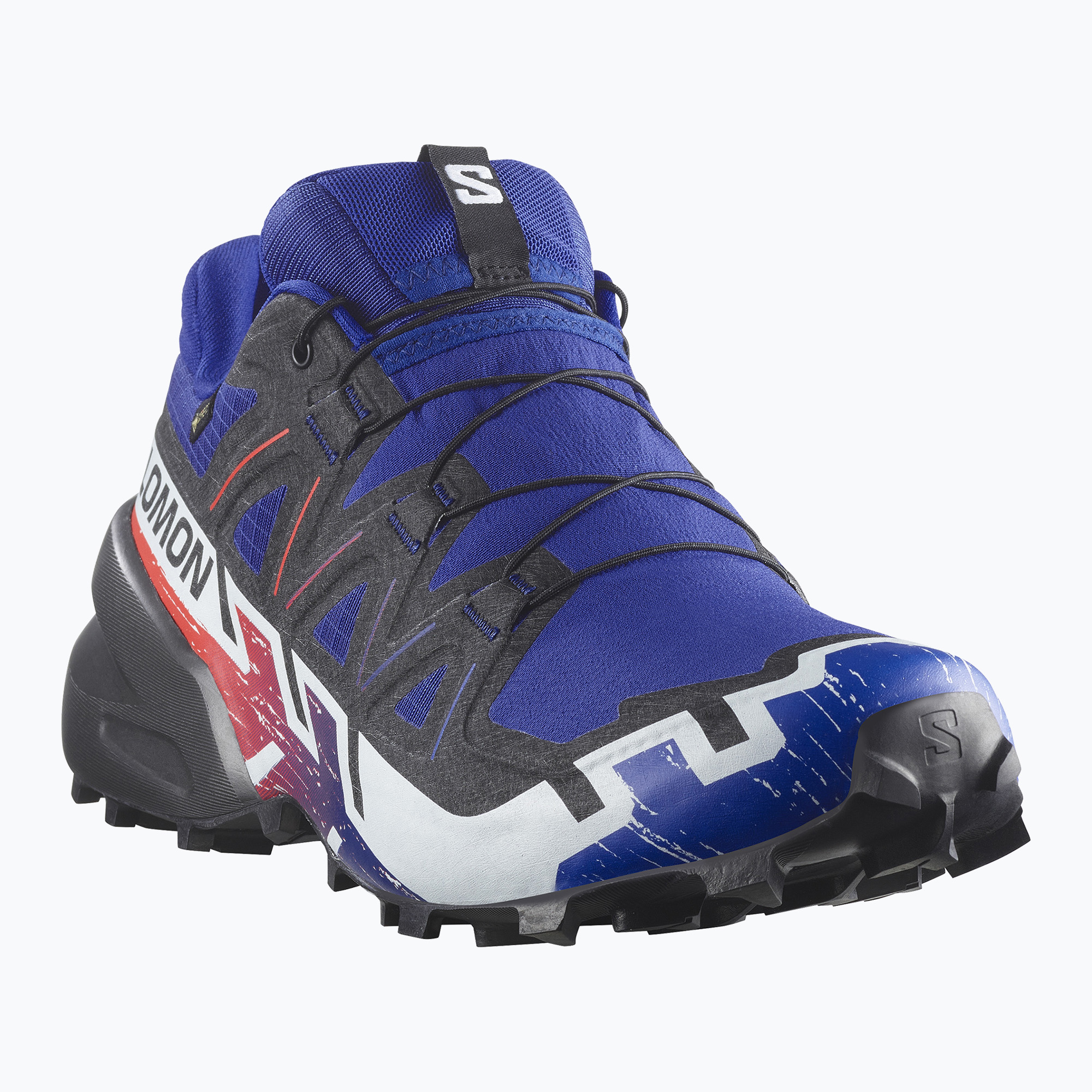 Бягащи обувки Salomon Speedcross 6 GTX surf the web/fiery red/white