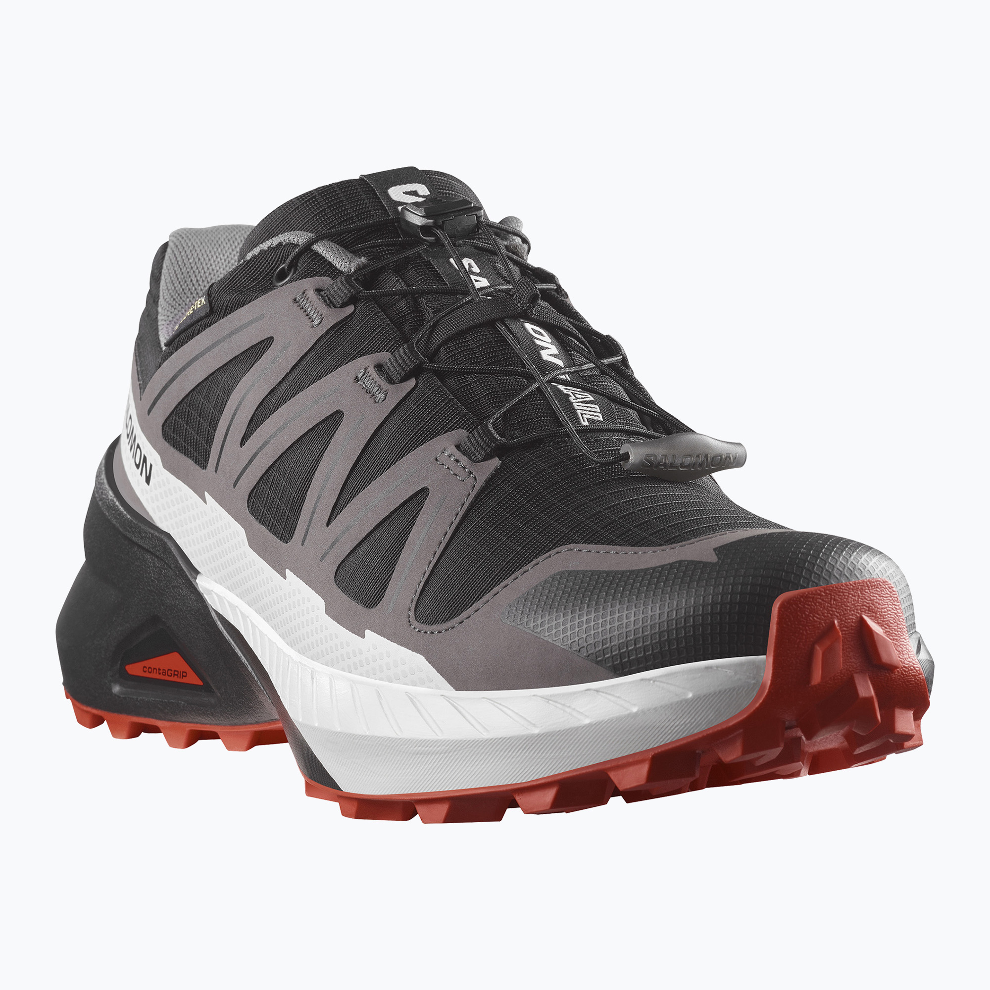 Buty do biegania męskie Salomon Speedcross Peak GTX black/castlerock/cherry tomato 