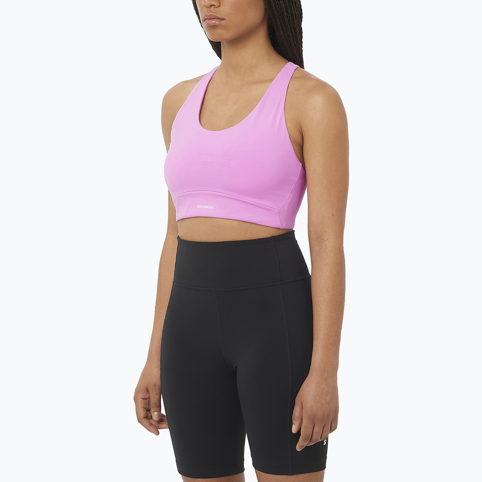 Biustonosz treningowy Salomon Shakeout Core cyclamen 