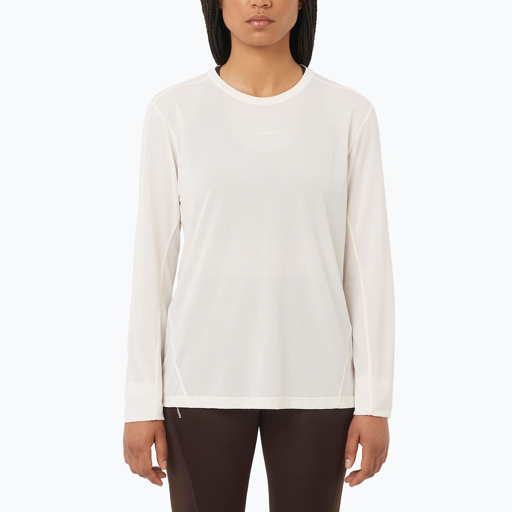 Longsleeve damski Salomon Shakeout Core whisper white 