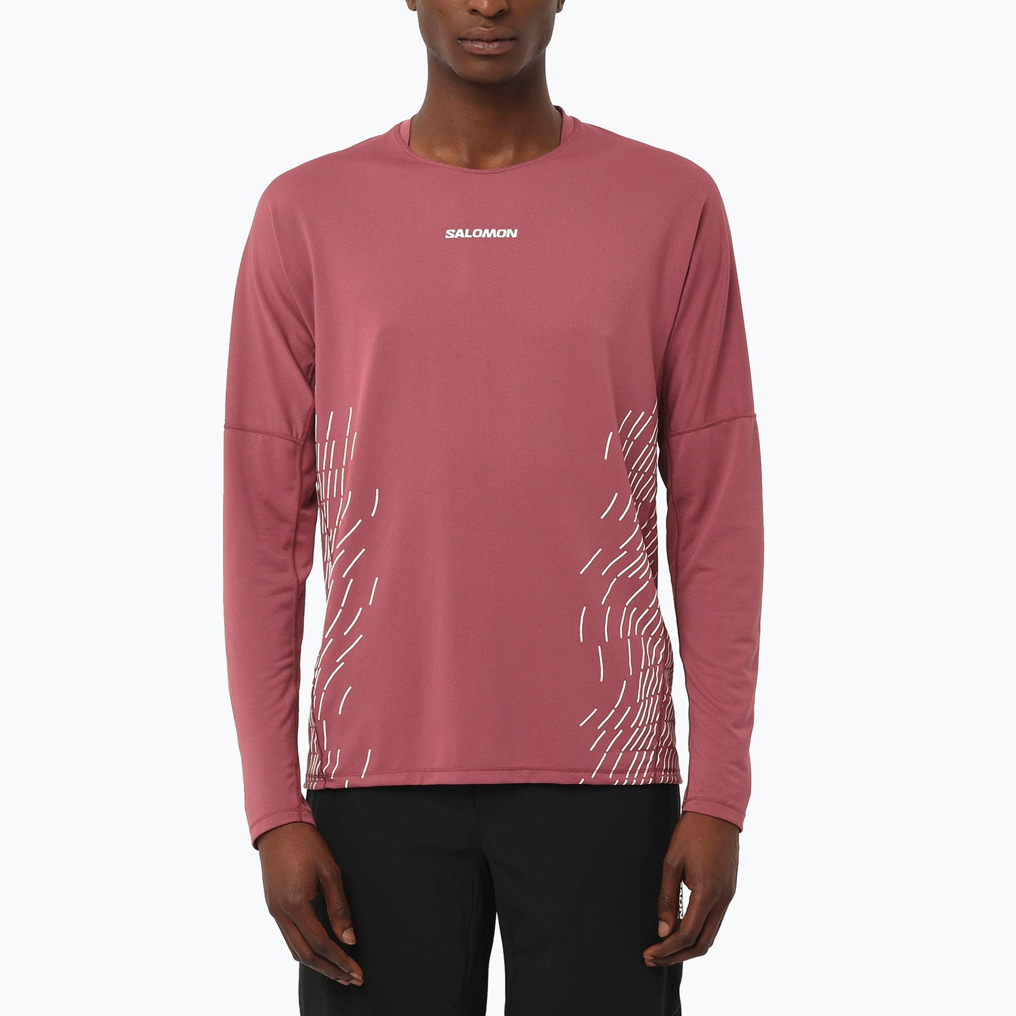 Longsleeve do biegania męski Salomon Sense Aero GFX nocturne 
