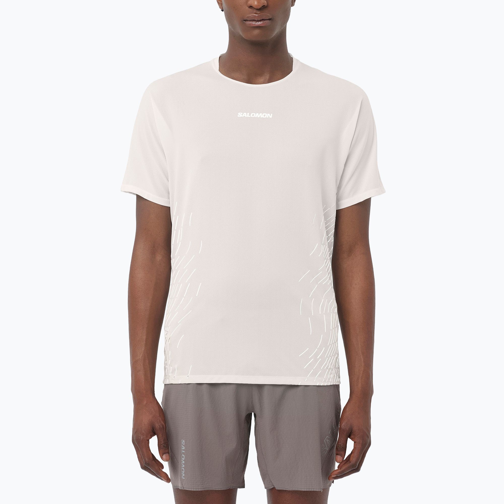Koszulka do biegania męska Salomon Sense Aero GFX whisper white 