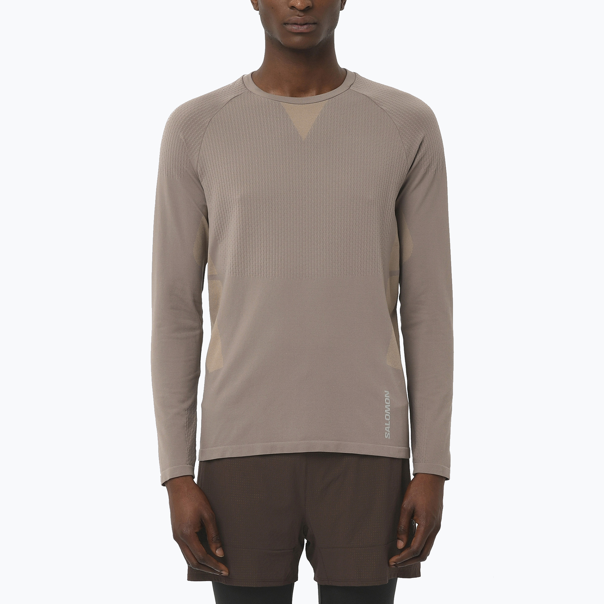 Longsleeve do biegania męski Salomon Sense Aero Seamless Tee iron 