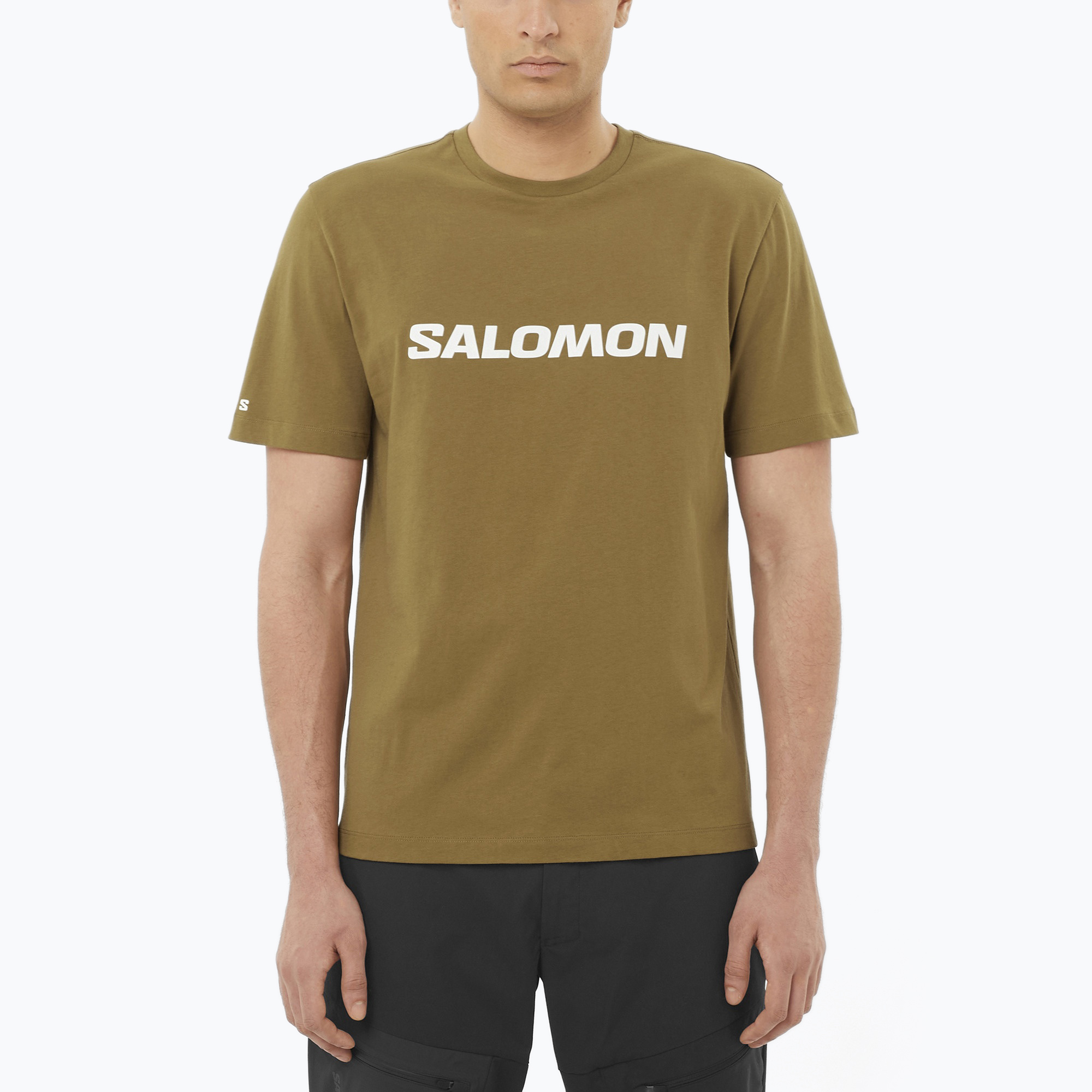 Koszulka męska Salomon Logo brilliant olive 