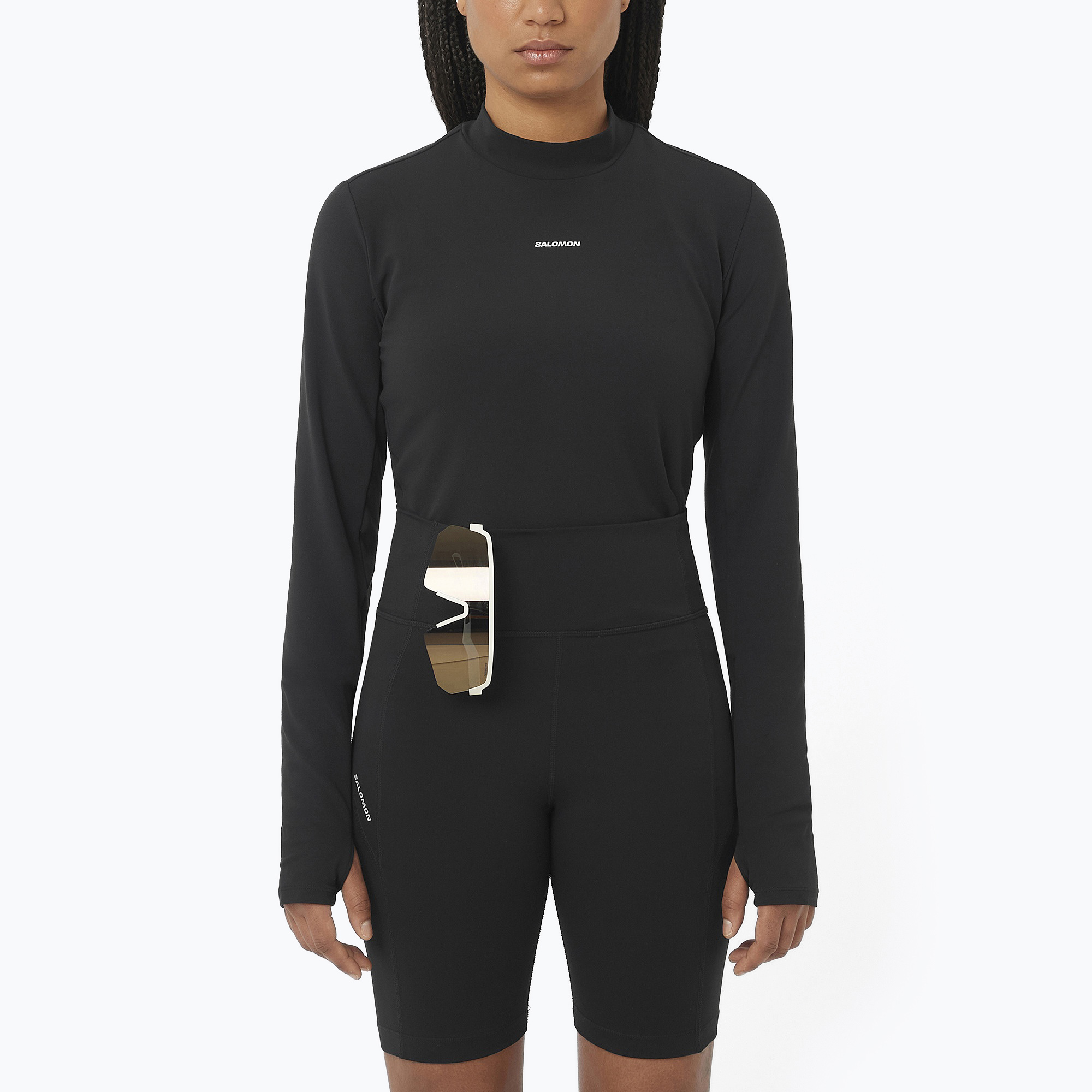Longsleeve do biegania damski Salomon Bliss deep black 