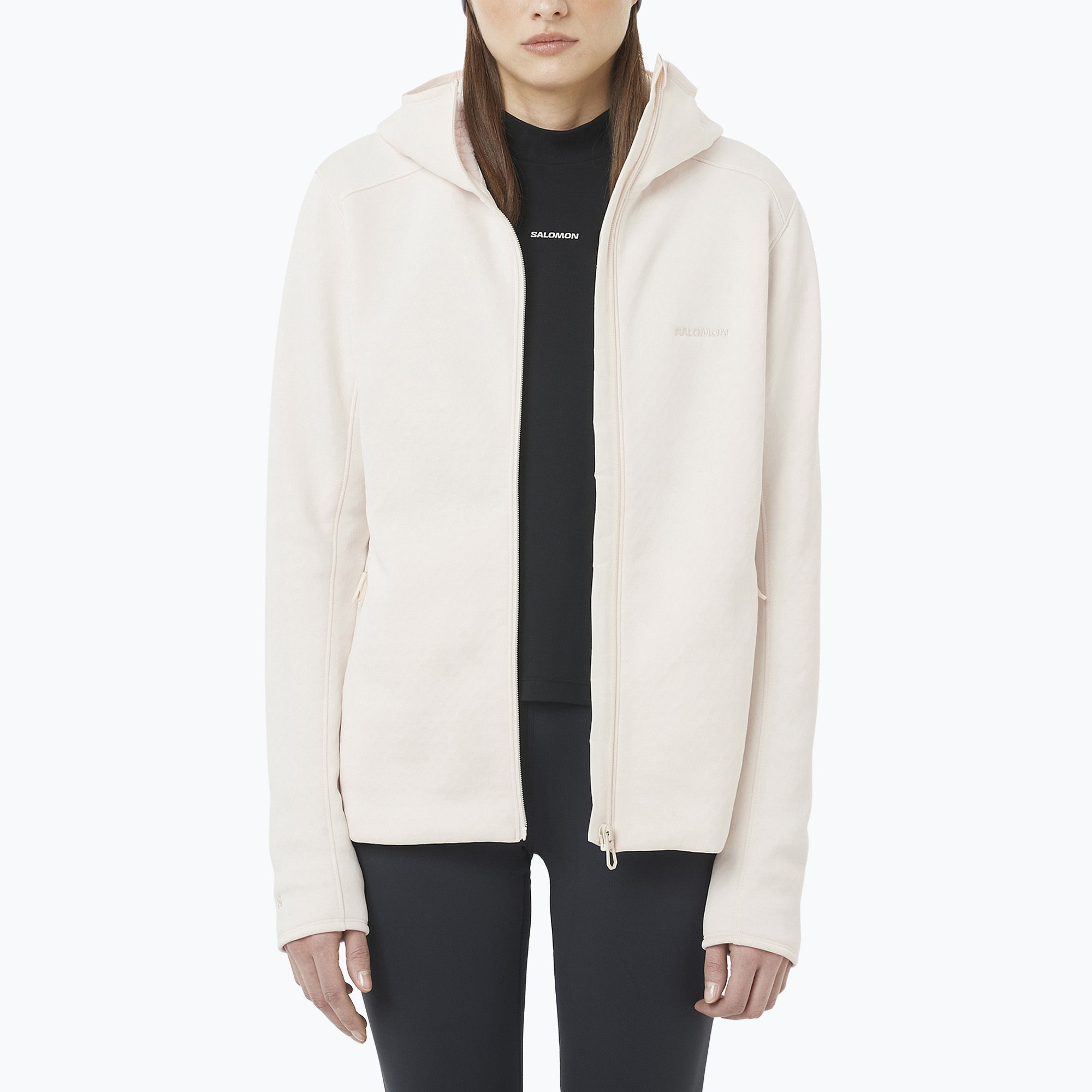 Bluza damska Salomon Outline Warm Fleece Hoodie whisper white 