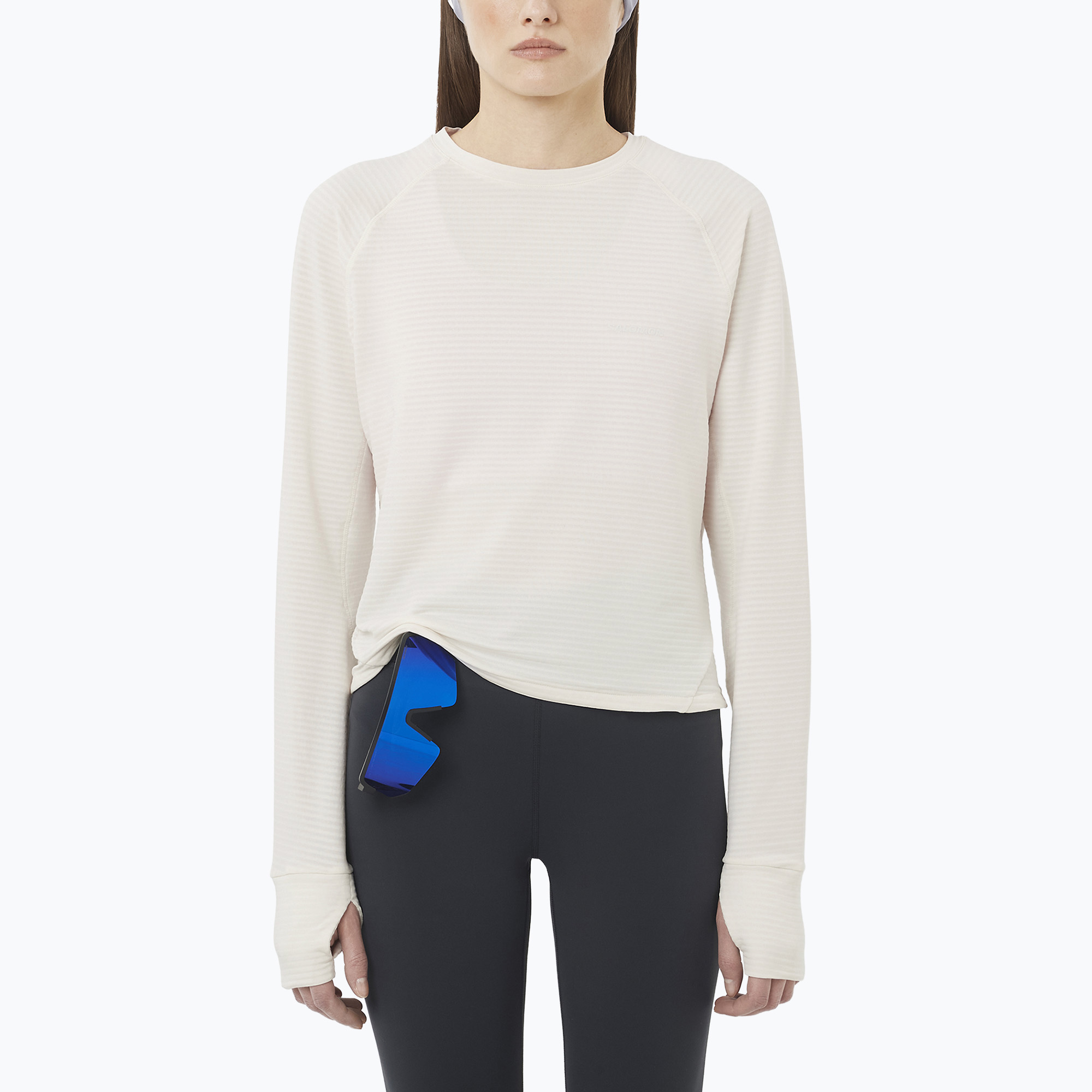 Bluza polarowa damska Salomon Essential Lightwarm whisper white 