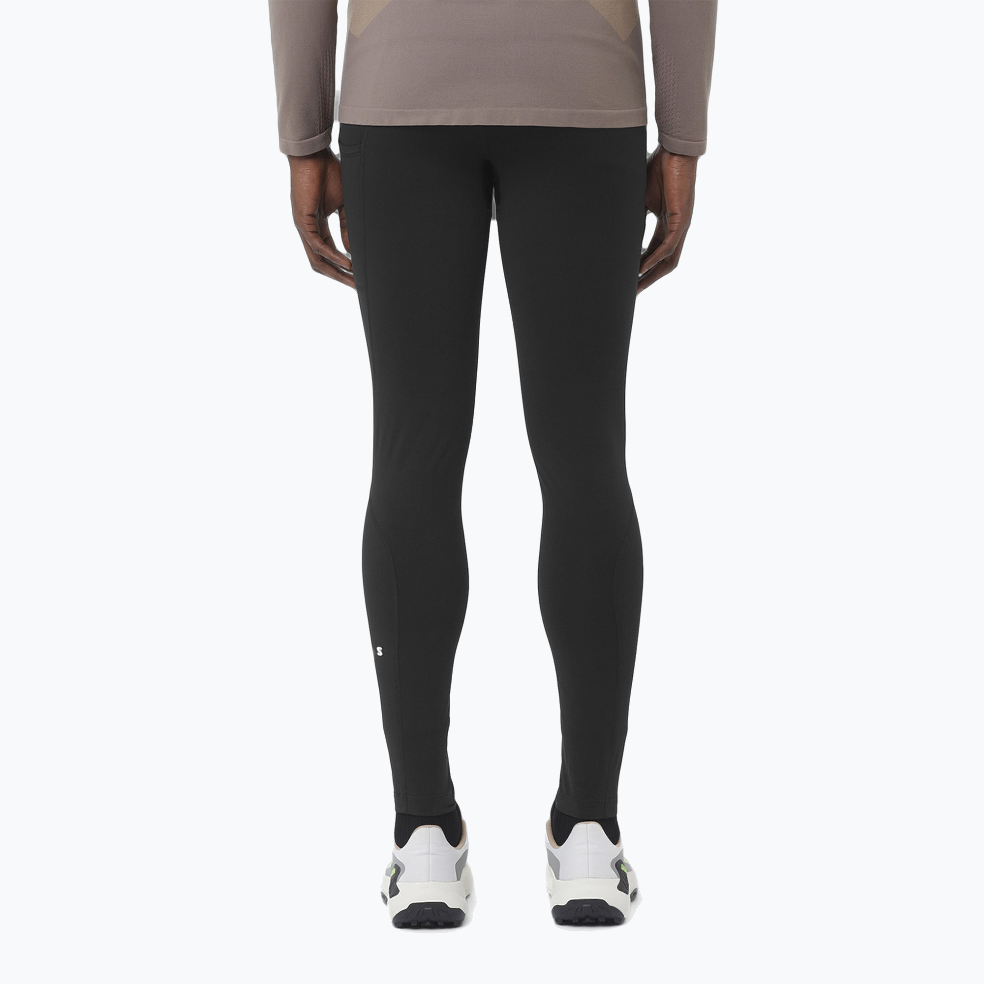 Legginsy do biegania męskie Salomon Shakeout Core Warm deep black 