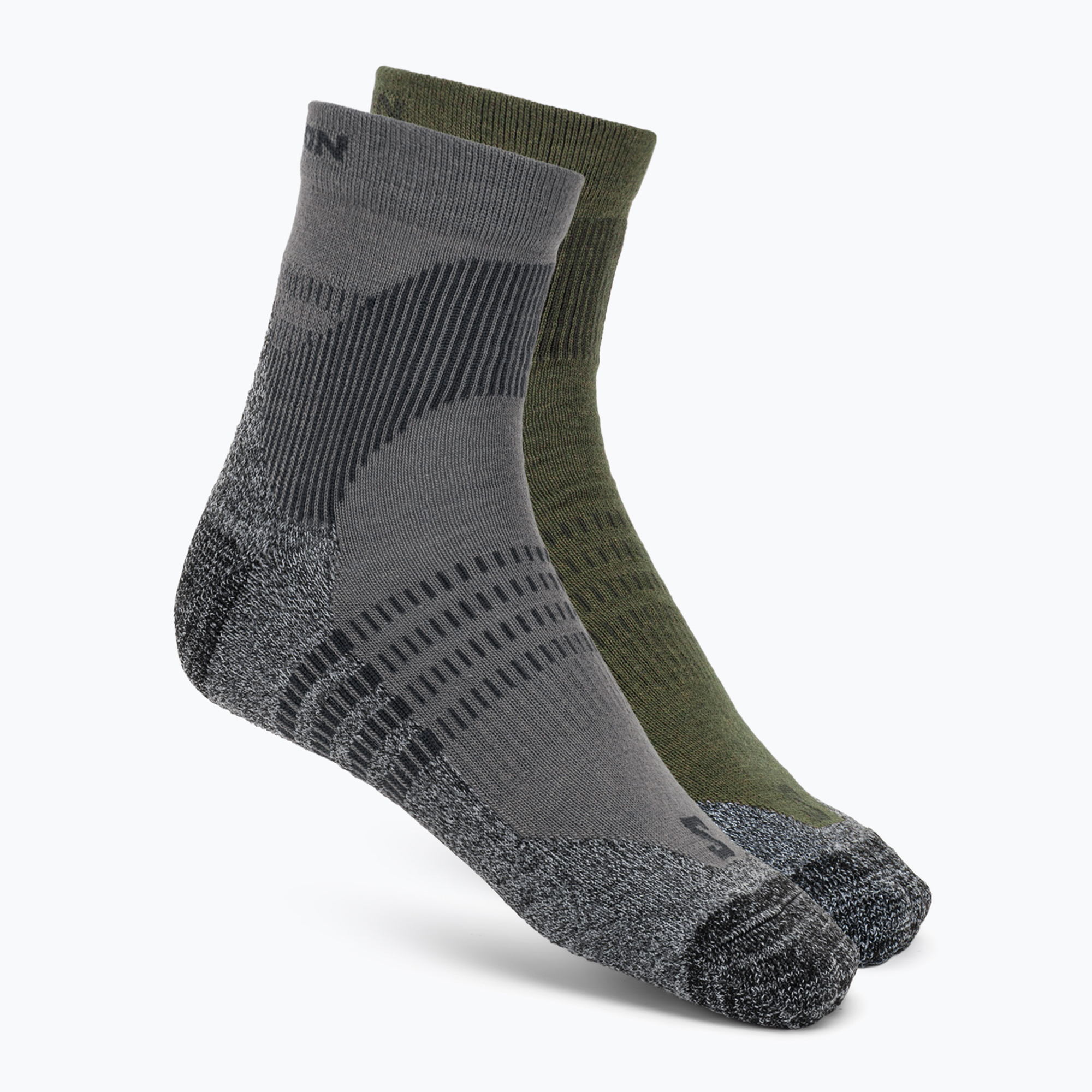 Чорапи Salomon X Ultra Access Quarter 2 pairs excalibur/olive night