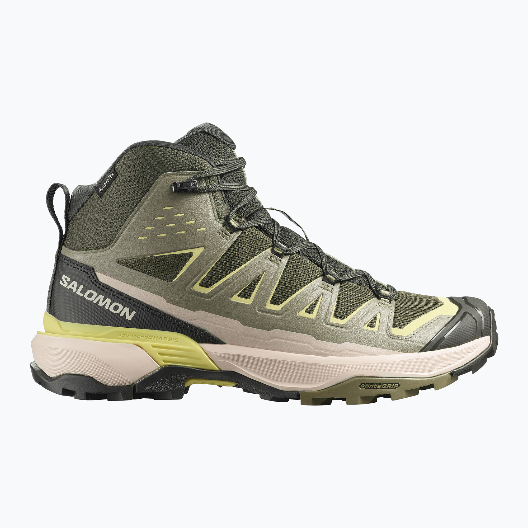 Мъжки туристически обувки Salomon X Ultra 360 Edge Mid GTX olive night/aloe