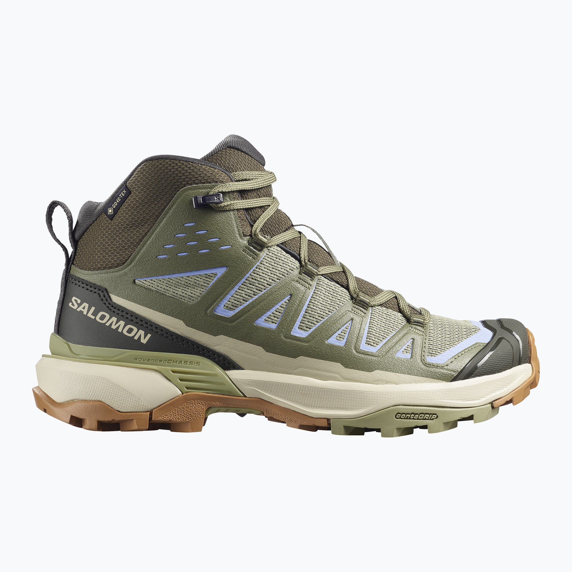 Дамски туристически обувки Salomon X Ultra 360 Edge Mid GTX tea/deep lichen green