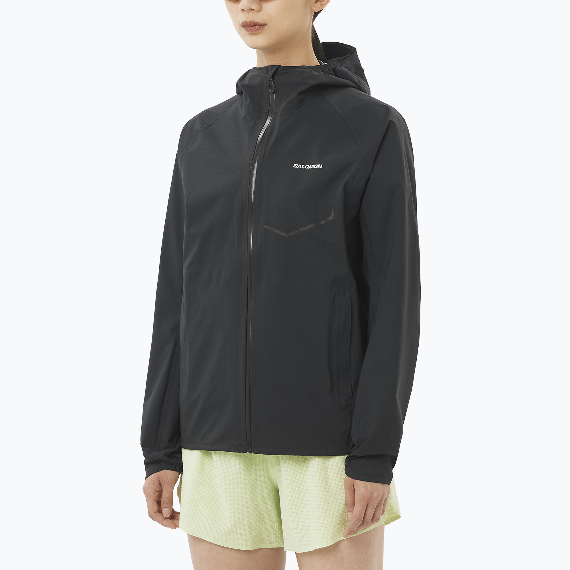 Geacă de alergare pentru femei Salomon Bonatti Waterproof deep black