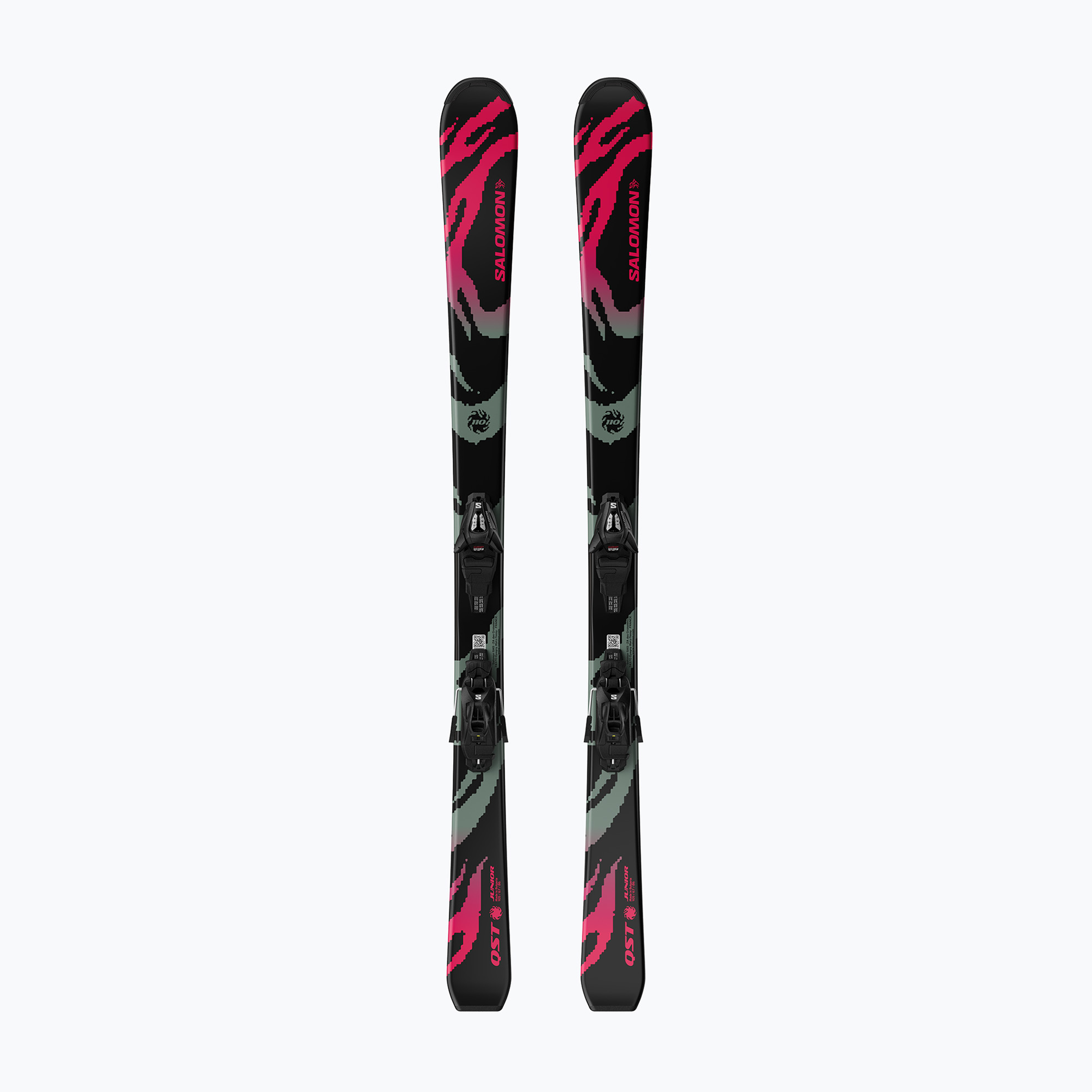 Детски ски за спускане със ски автомати Salomon QST Jr Black S   C5 GW black/neon punch
