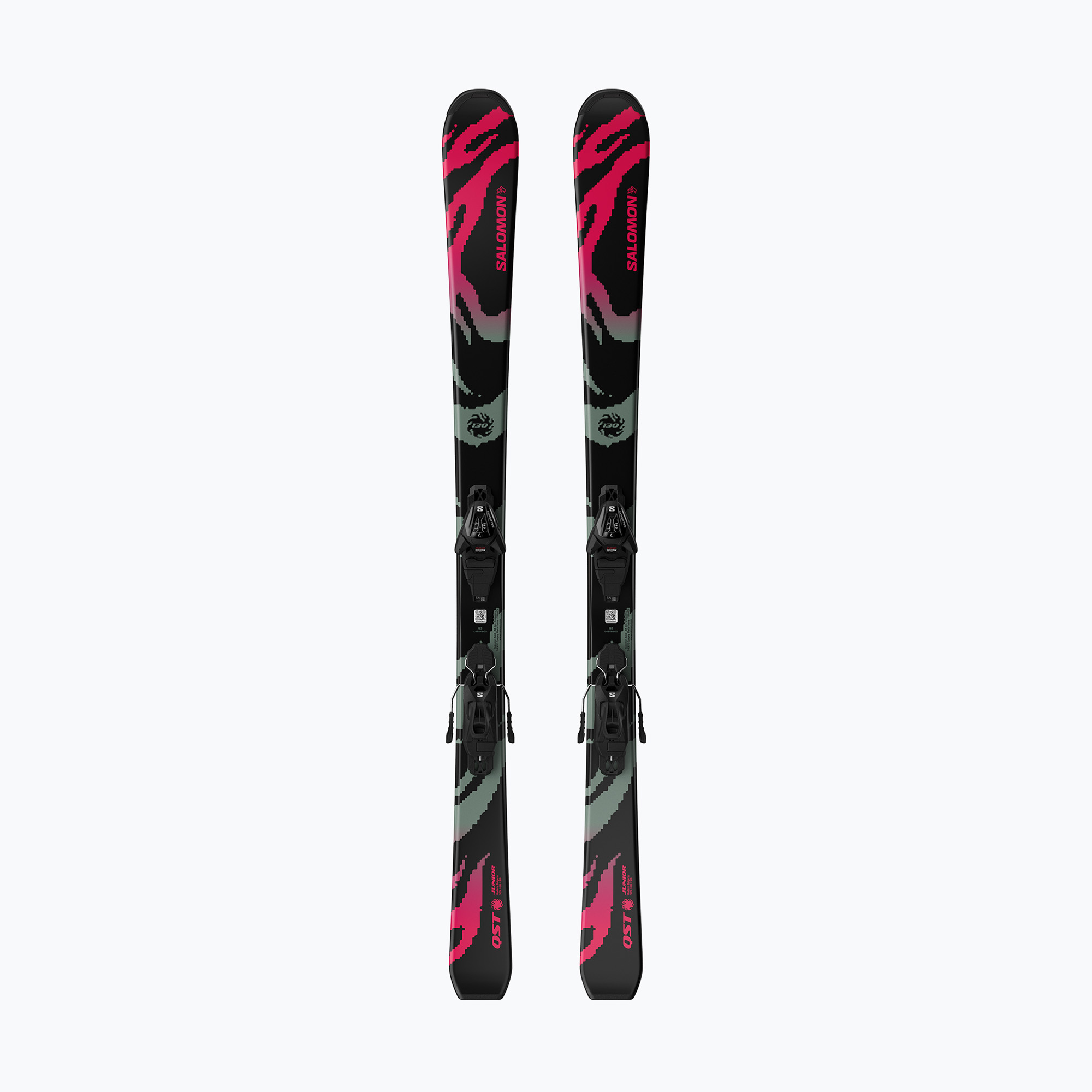 Детски ски за спускане със ски автомати Salomon QST Jr Black M   L6 GW black/neon punch