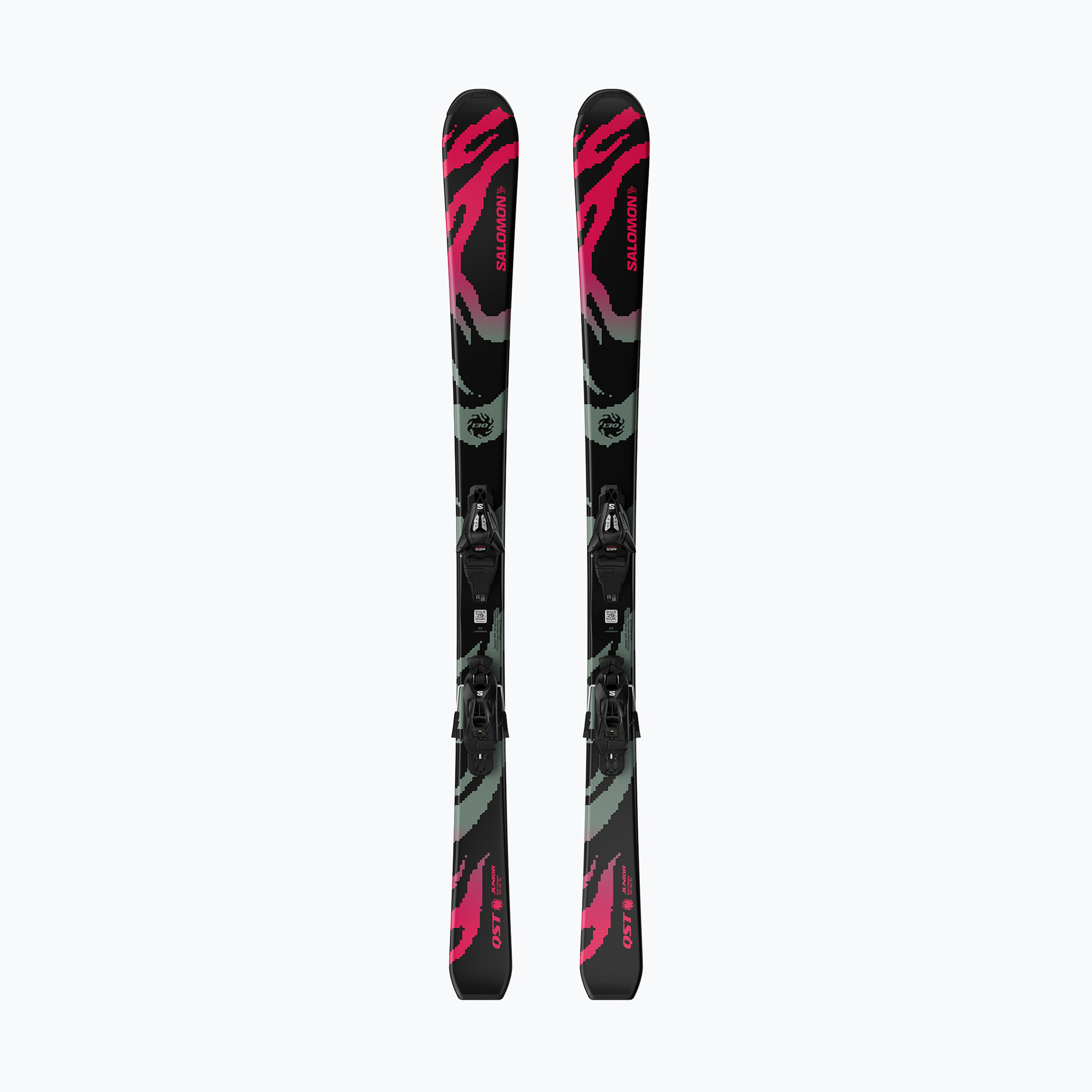 Детски ски за спускане със ски автомати Salomon QST Jr Black M   C5 GW black/neon punch