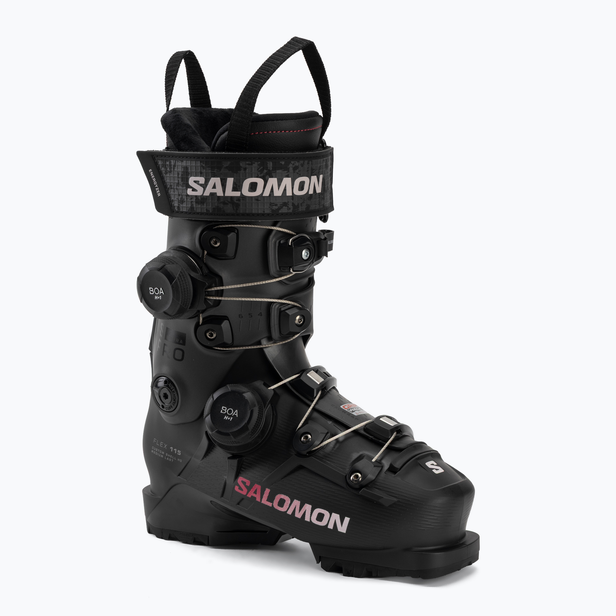 Дамски ски обувки Salomon S/PRO Supra Dual Boa 115 W black/beluga met/raspberry