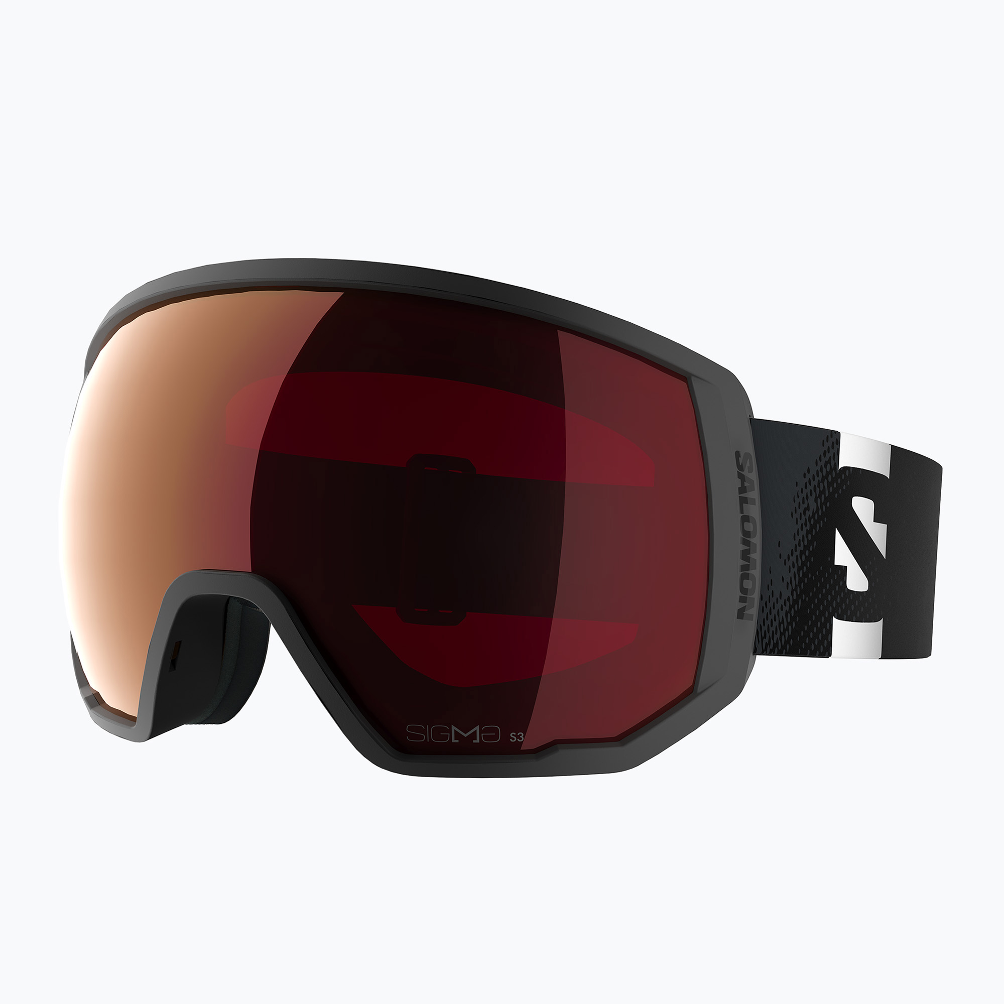 Скиорскa маска Salomon Radium Pro Outline Sigma S3 S1 black/sigma fire red/sigma light blue